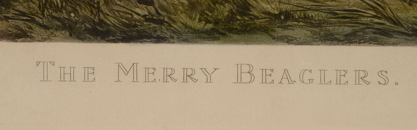 Hand-Colored Aquatint Etching after Henry Hall "The Merry Beaglers"