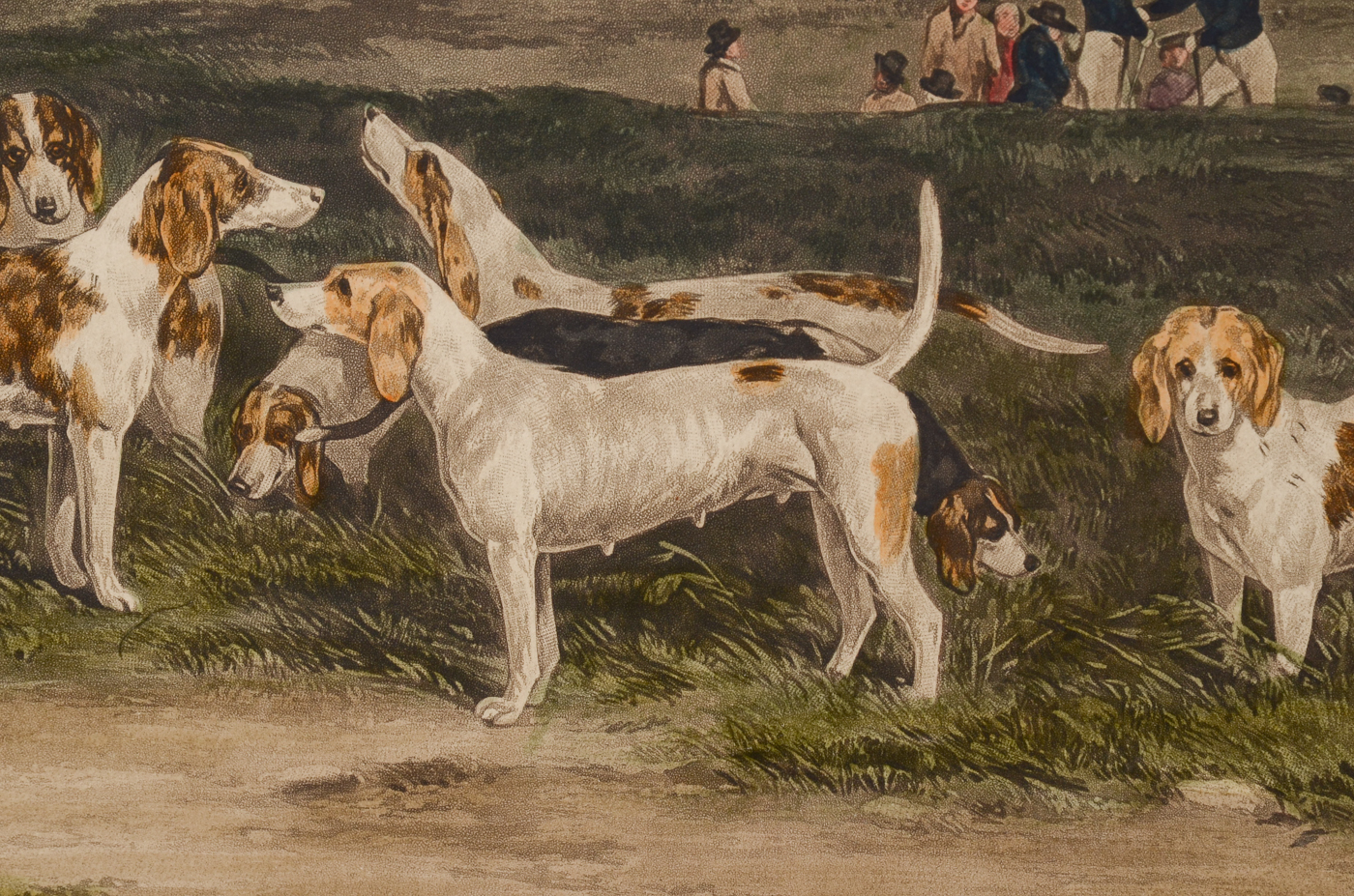 Hand-Colored Aquatint Etching after Henry Hall "The Merry Beaglers"