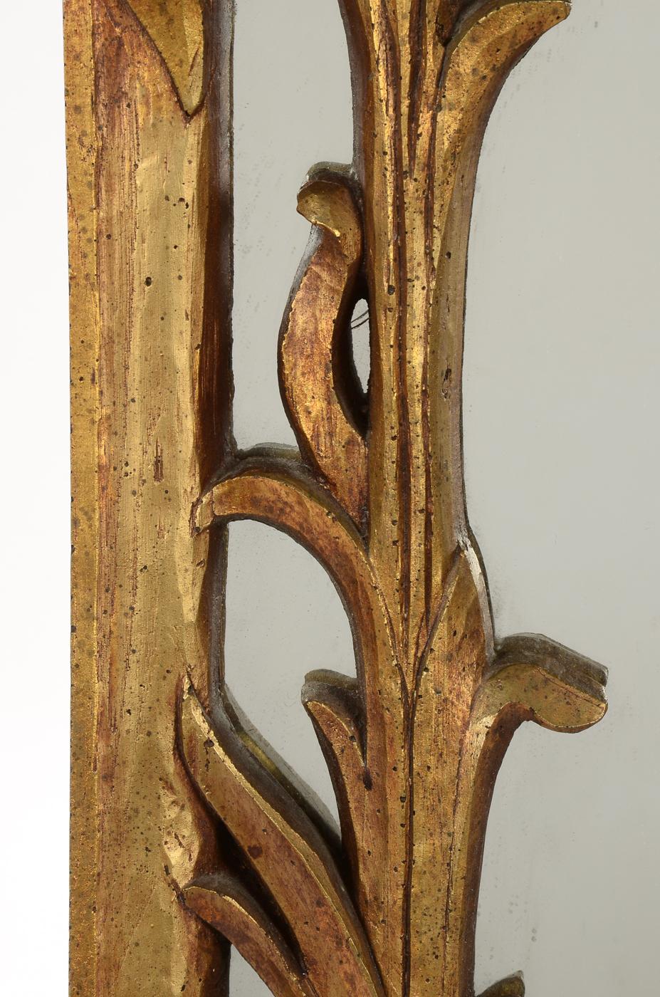 Large Wall Mirror in Ornate Carved Wooden Frame