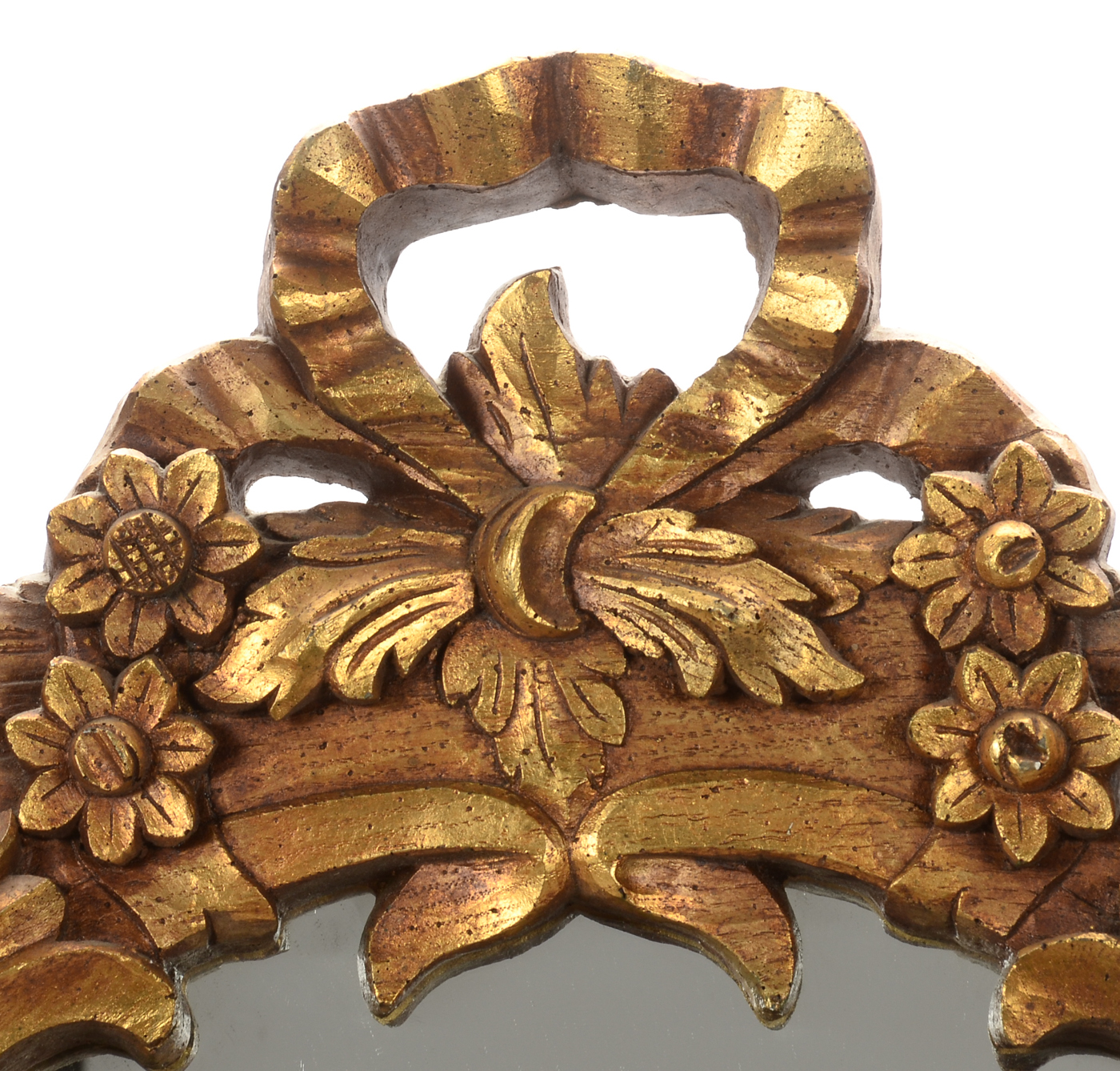 Large Wall Mirror in Ornate Carved Wooden Frame