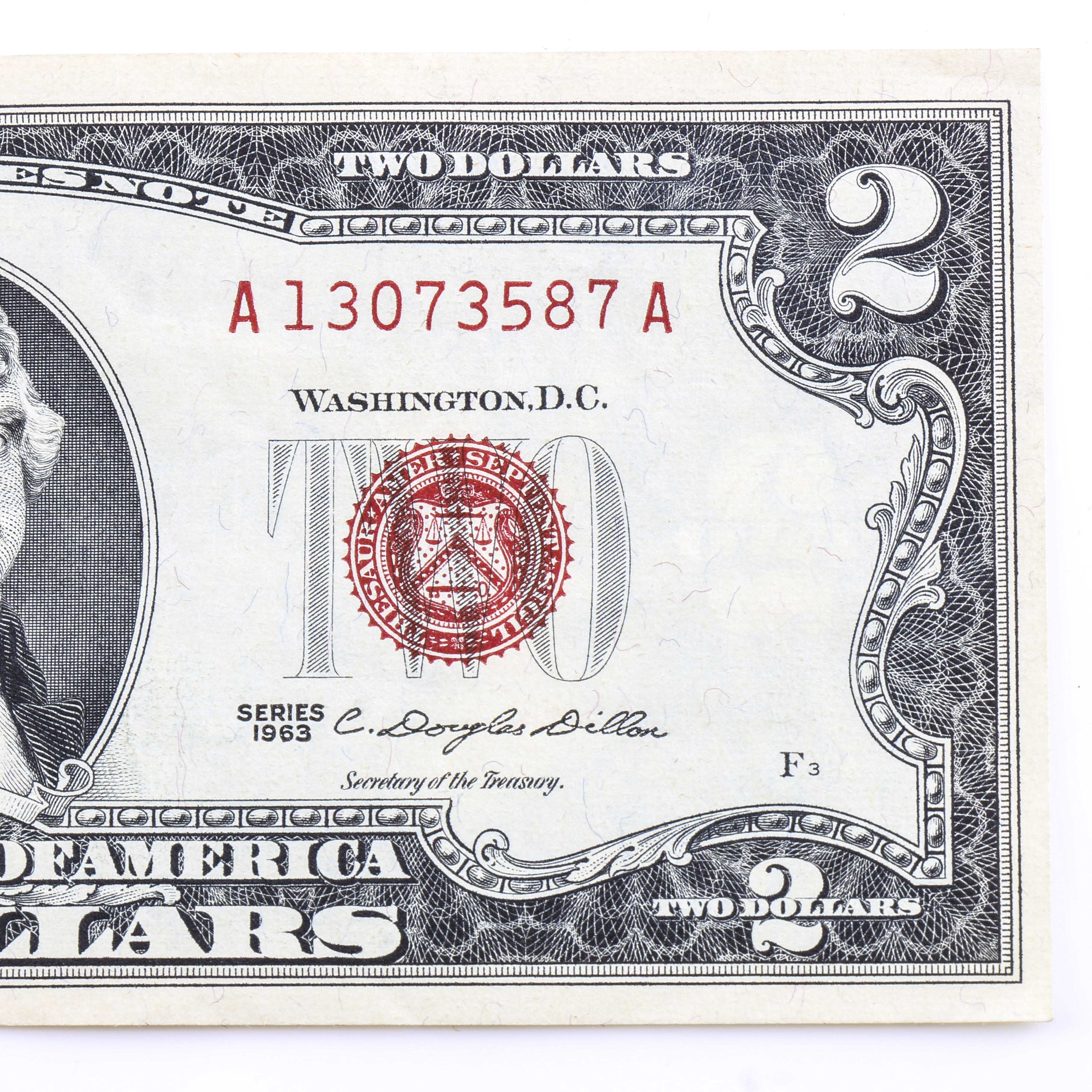 Twenty-Four Vintage Two Dollar Legal Tender Notes