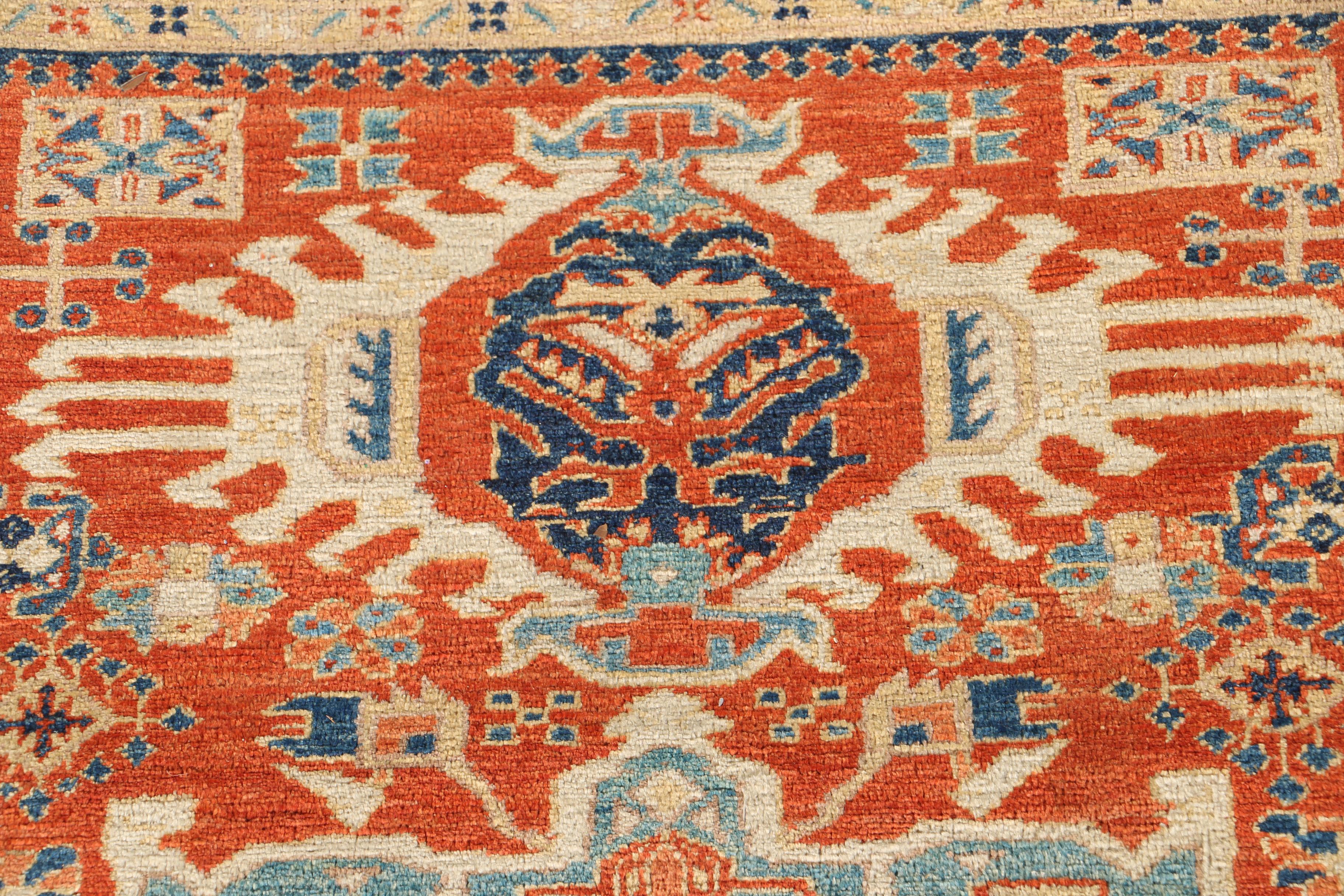 Hand-Knotted Pakistani Karaja Area Rug