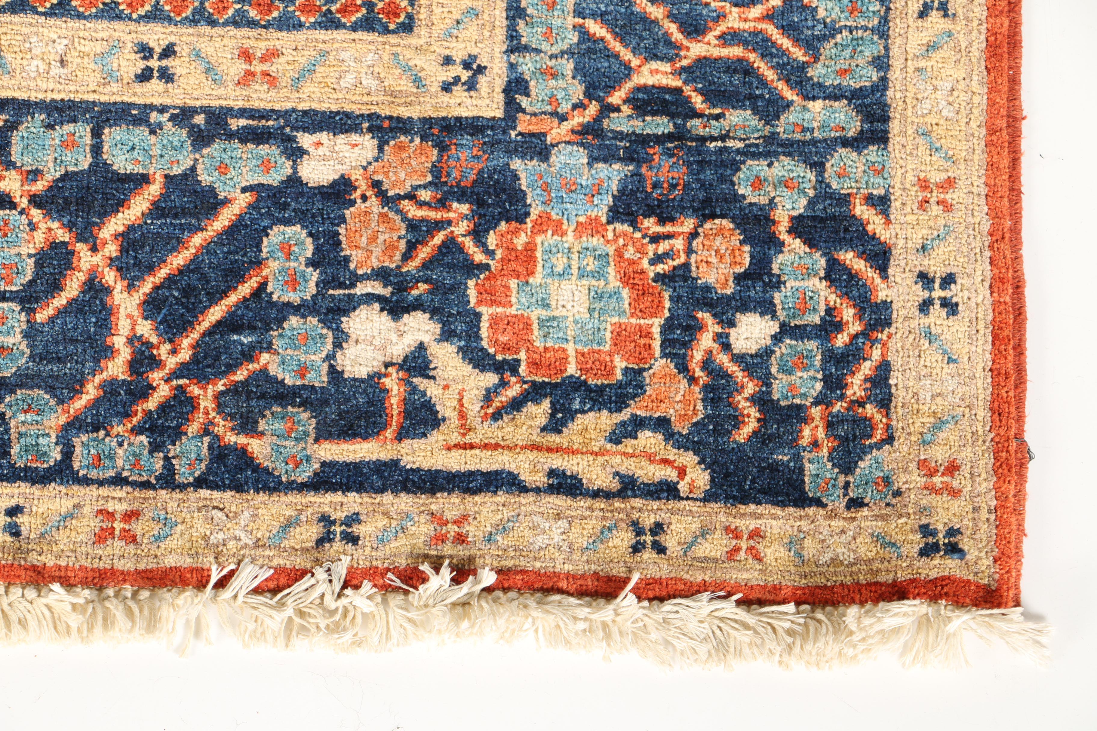 Hand-Knotted Pakistani Karaja Area Rug