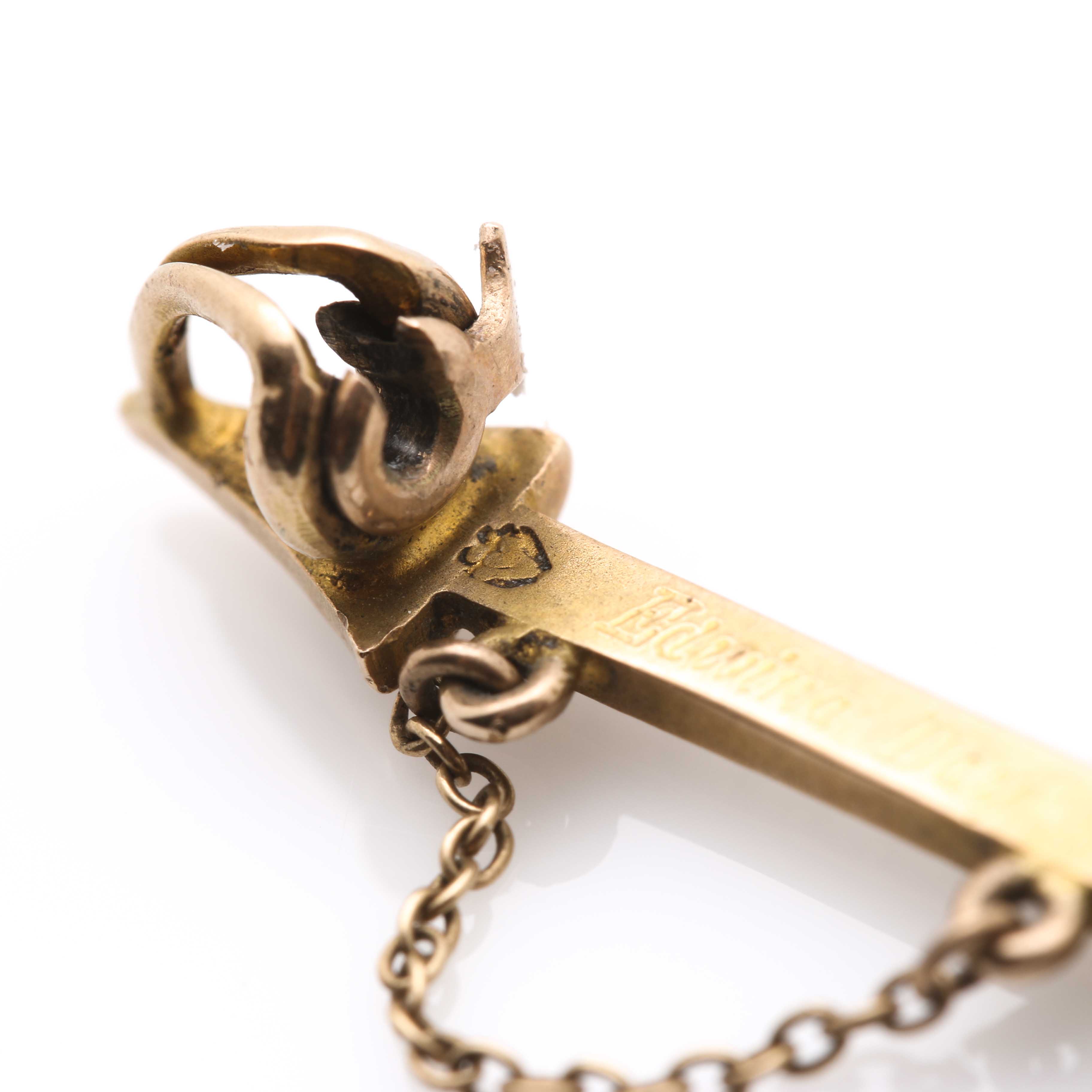 10K Yellow Gold Antique and Vintage Pins With Gemstones