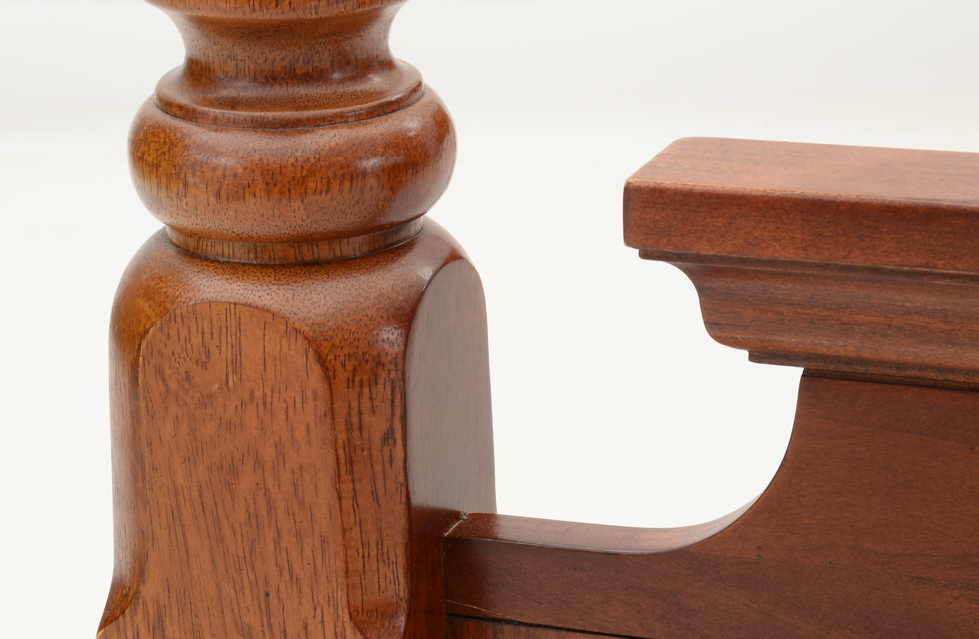 Colonial Style Inlaid Queen Tall Post Bed