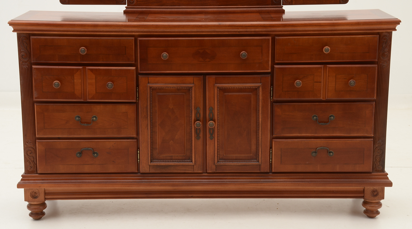 Colonial Styled Dresser with Mirror