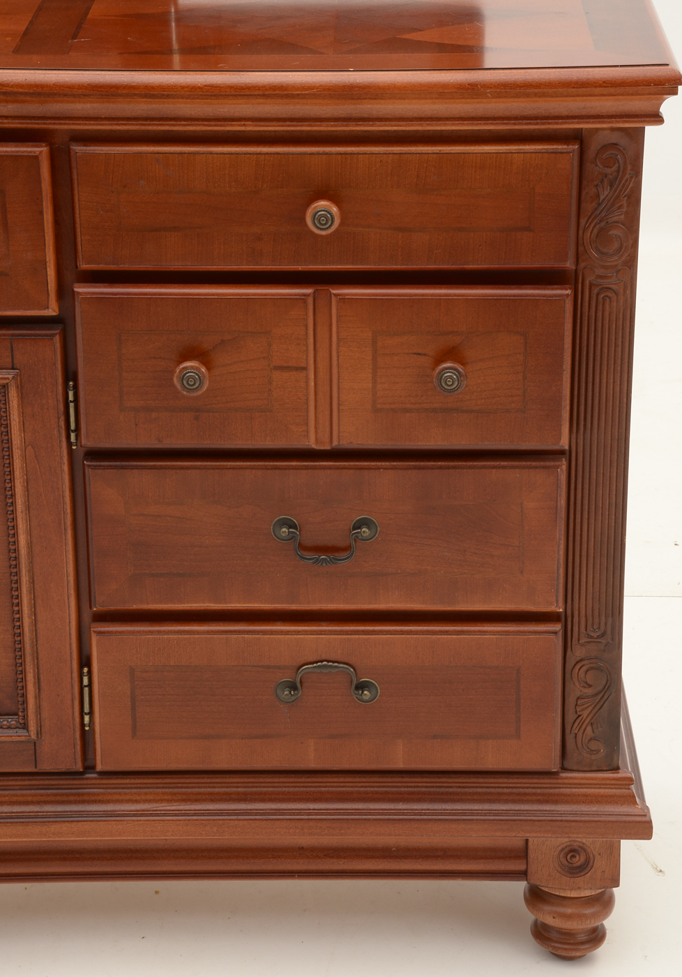 Colonial Styled Dresser with Mirror