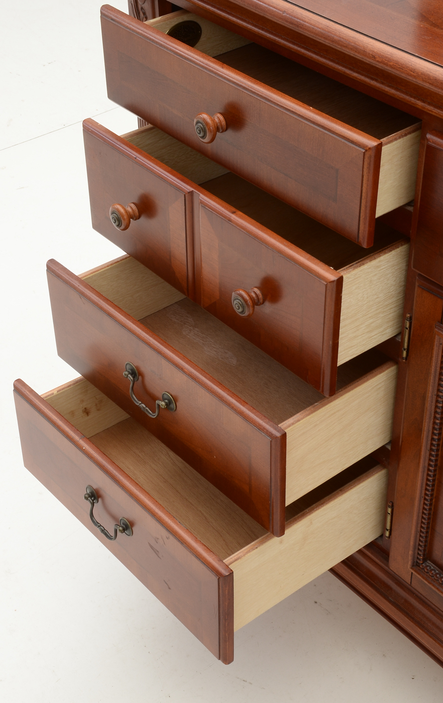 Colonial Styled Dresser with Mirror
