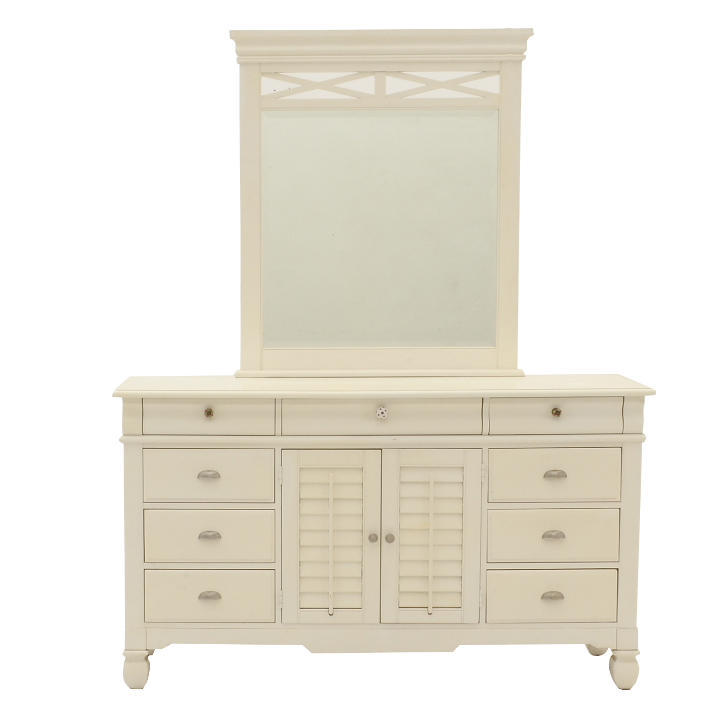 White Chest of Drawers With Mirror