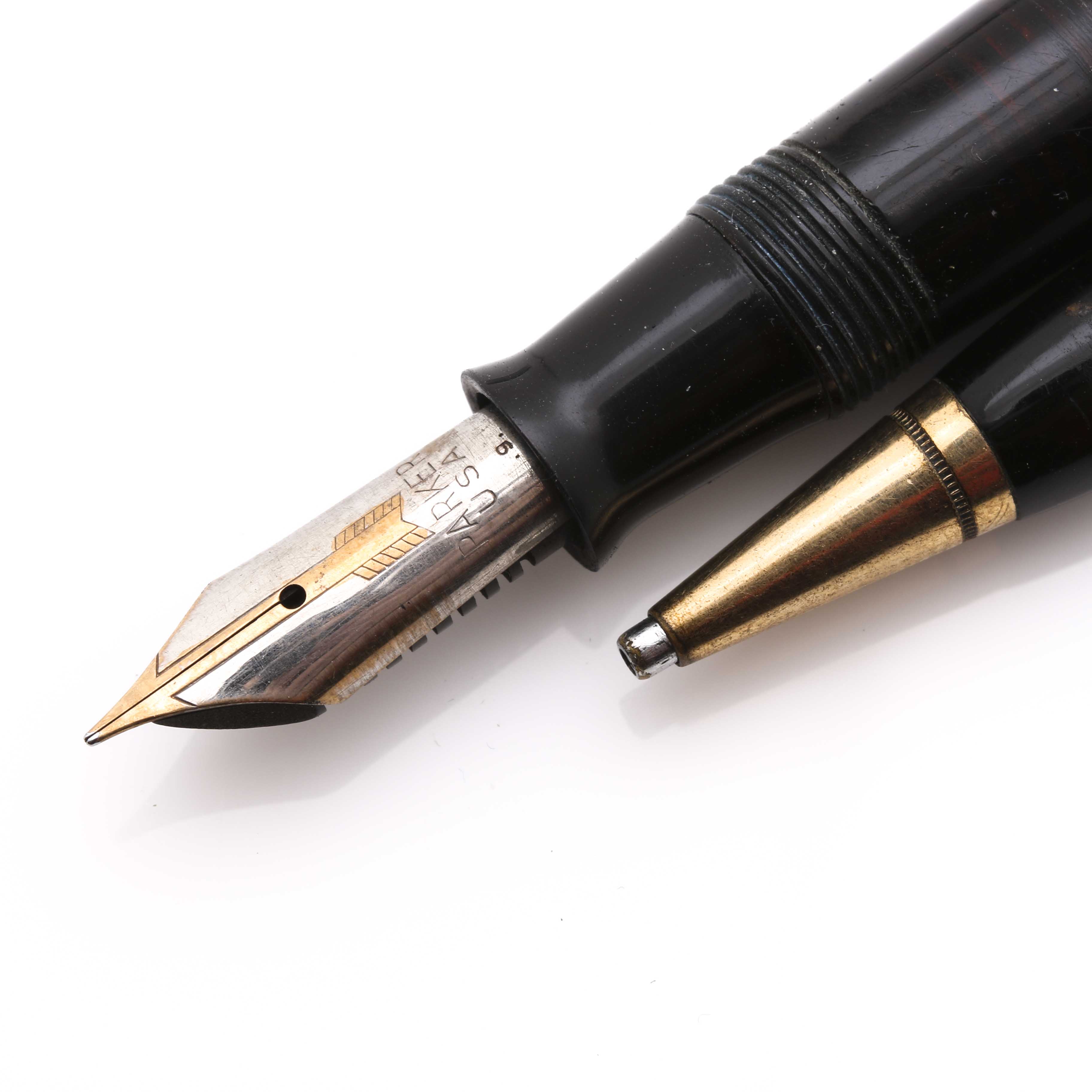 Vintage Belt Buckles and Pens Including Parker