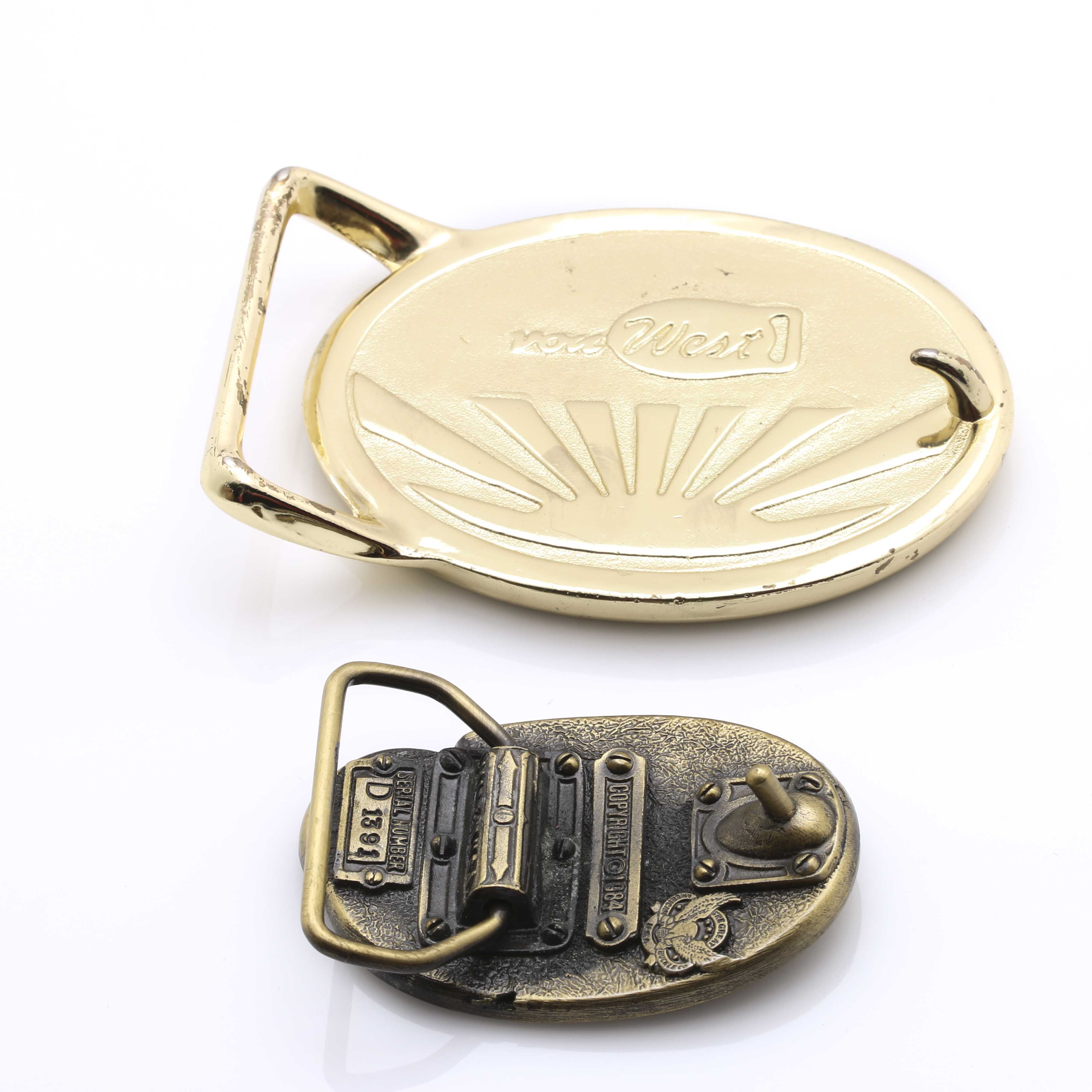 Vintage Belt Buckles and Pens Including Parker