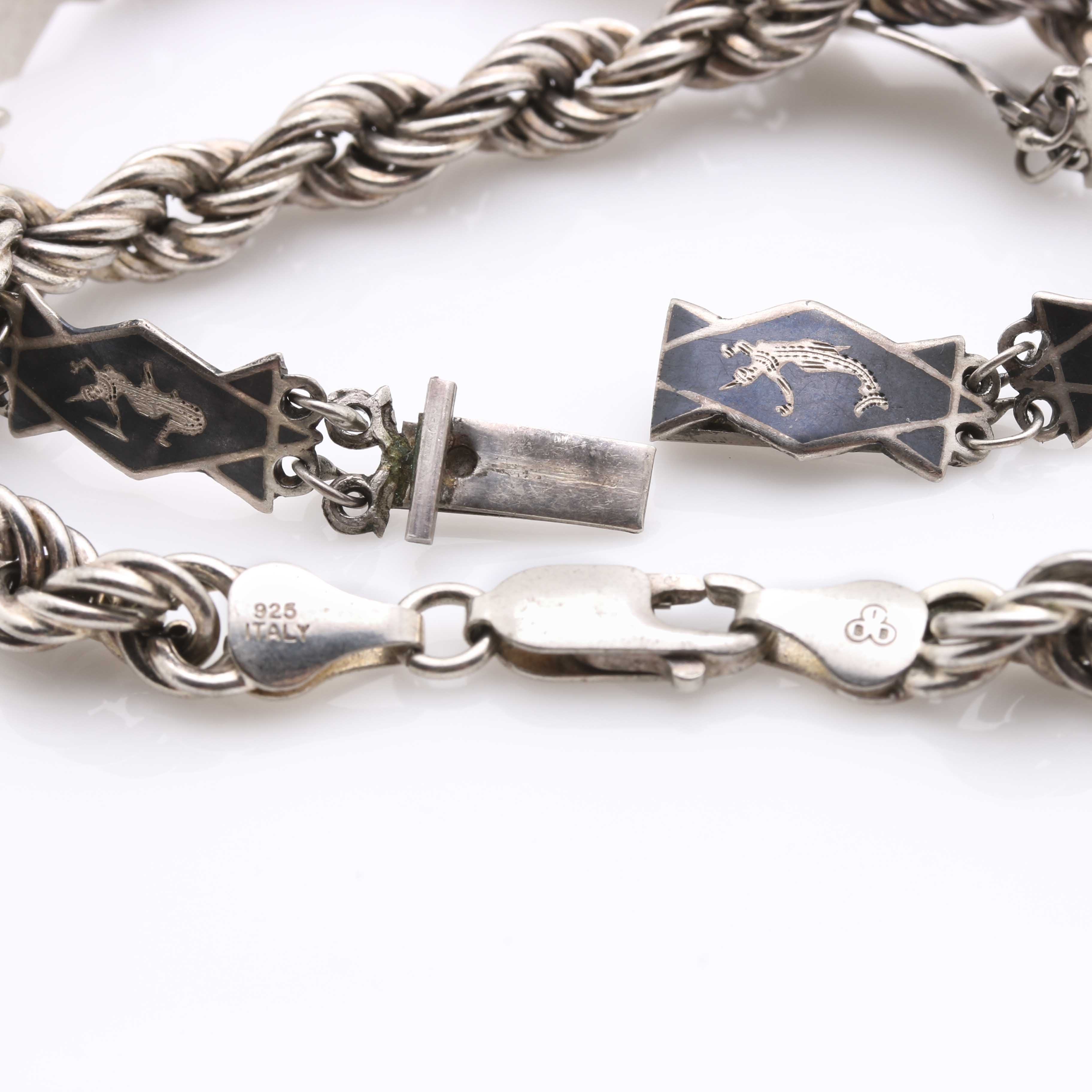 Sterling Silver Jewelry Pieces With Assorted Gemstones