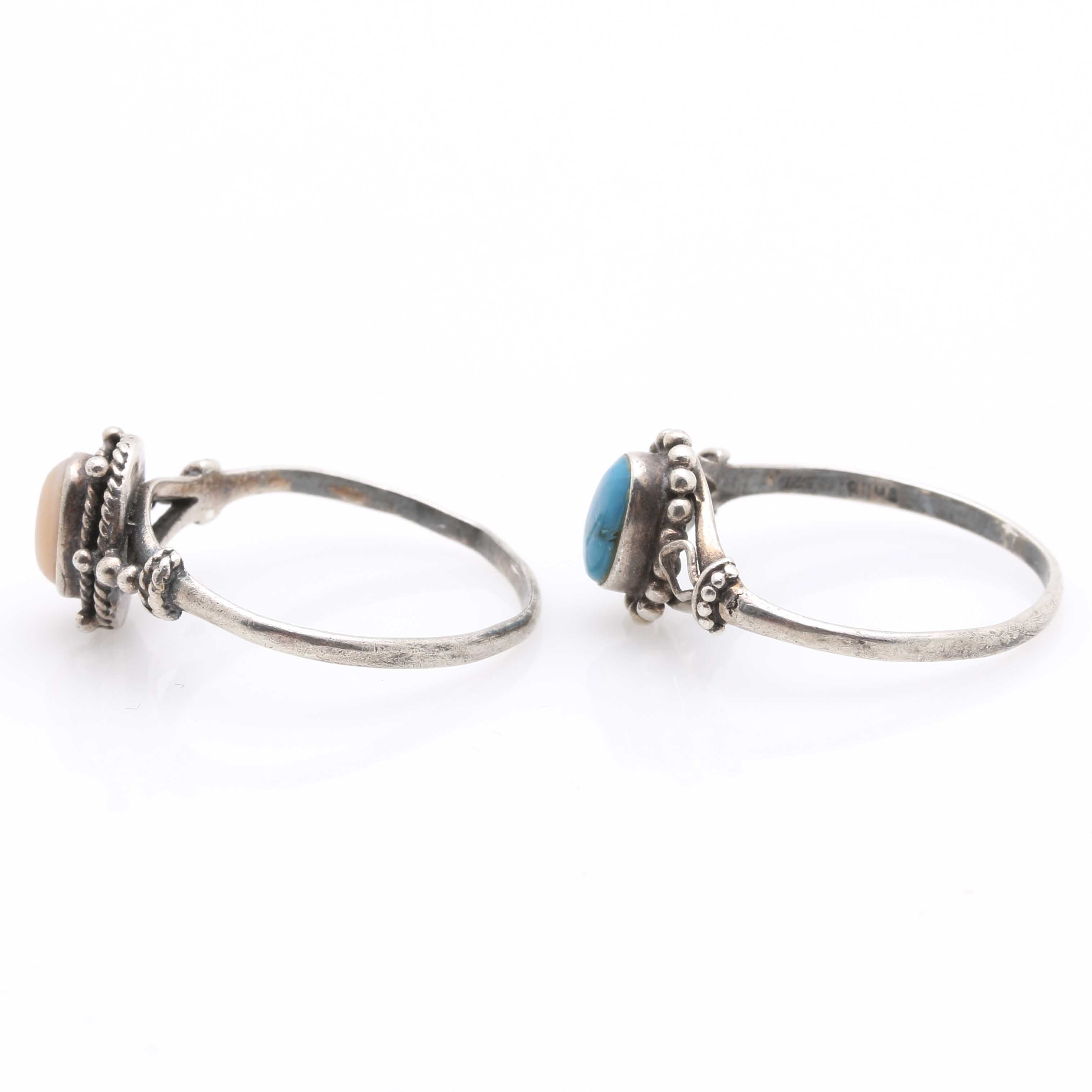 Sterling Silver Jewelry Pieces With Assorted Gemstones