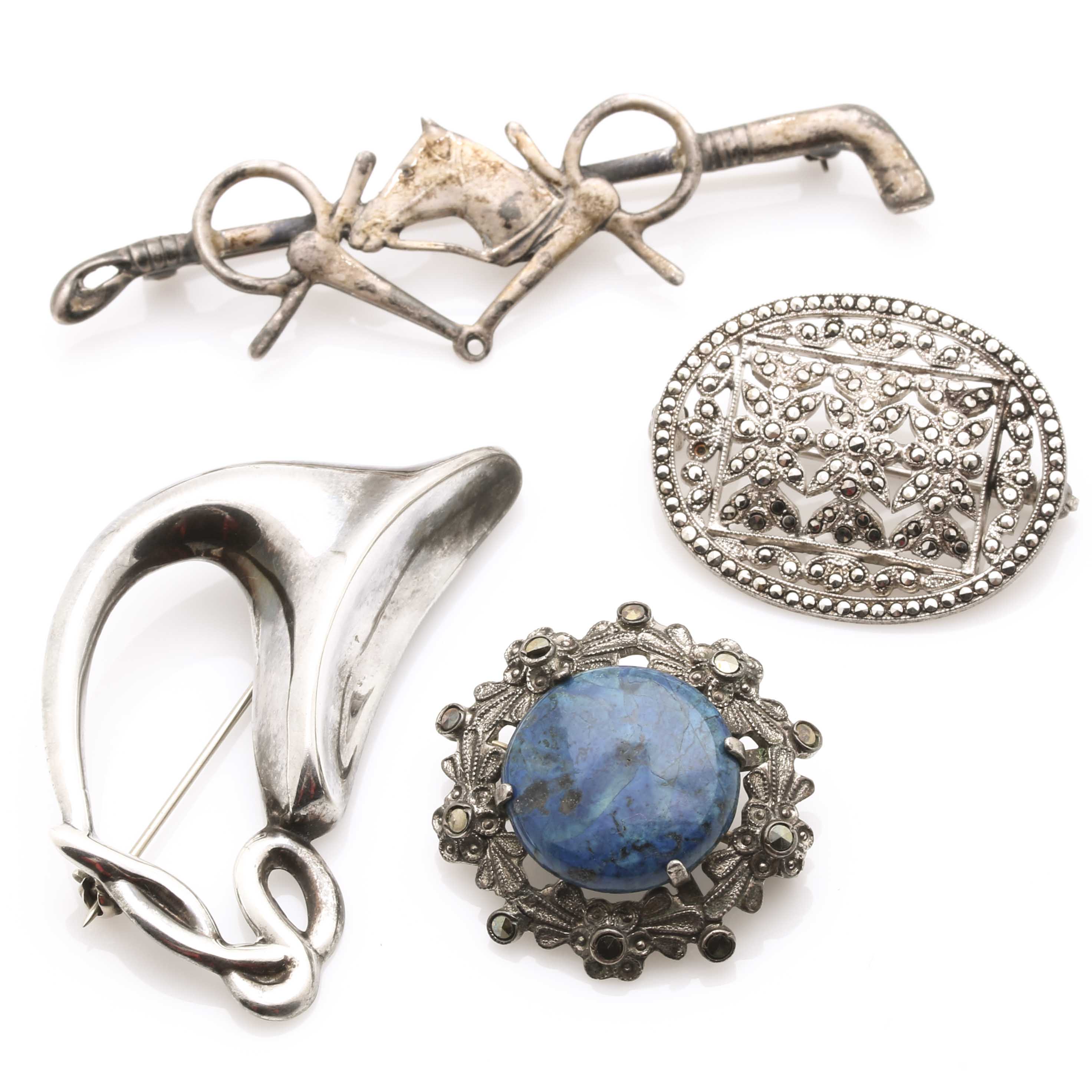 Sterling Silver Jewelry Pieces With Assorted Gemstones