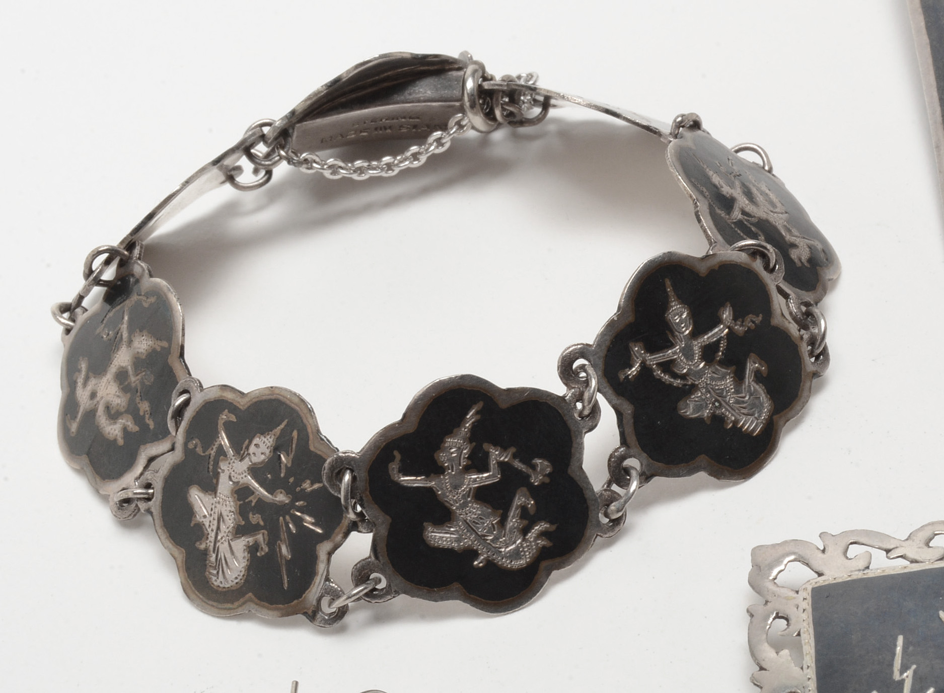 Siam Thai Sterling Silver Nielloware Jewelry Collection