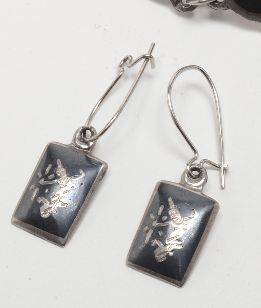 Siam Thai Sterling Silver Nielloware Jewelry Collection