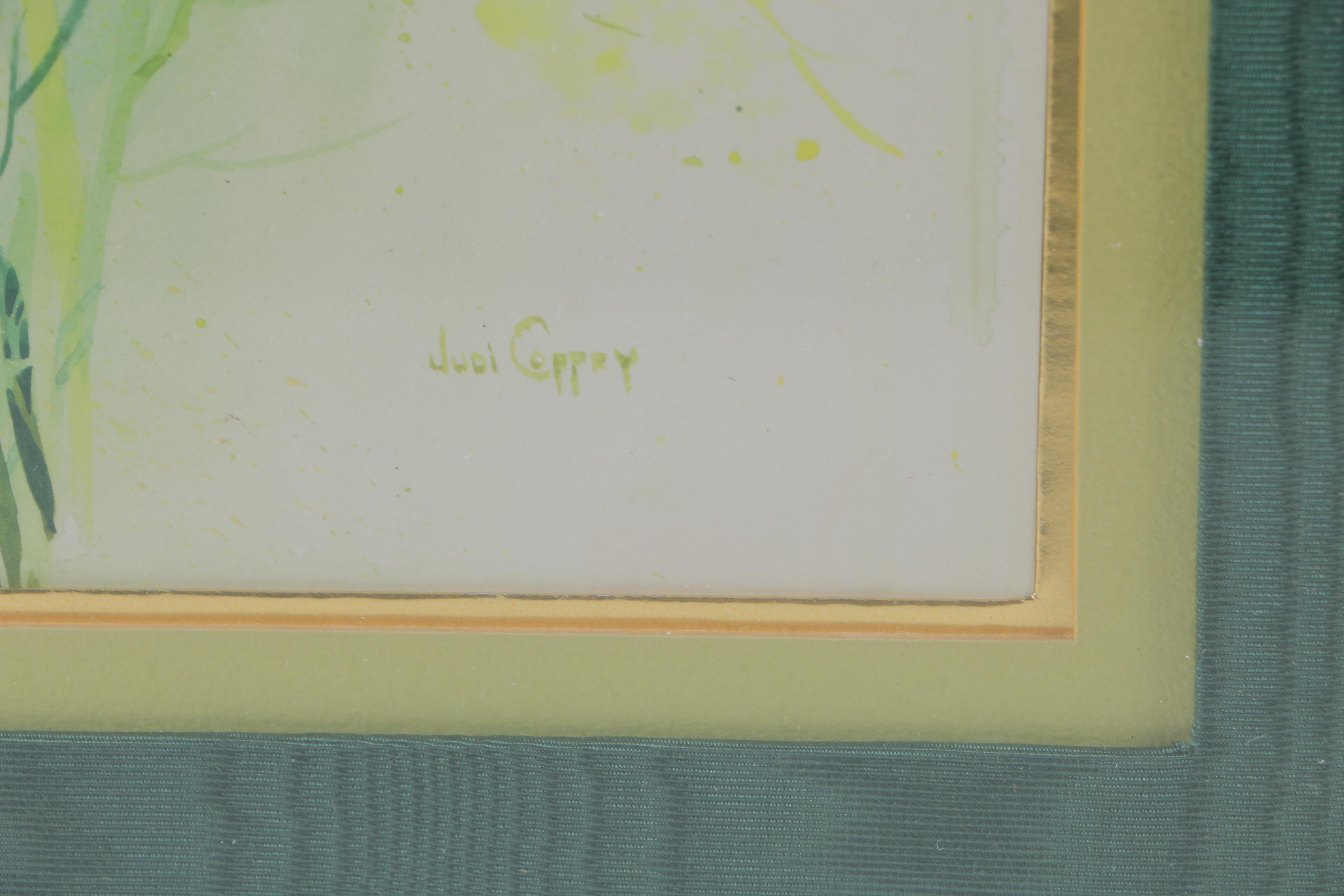 Judi Coffey Watercolor on Paper of an Abstract Still Life