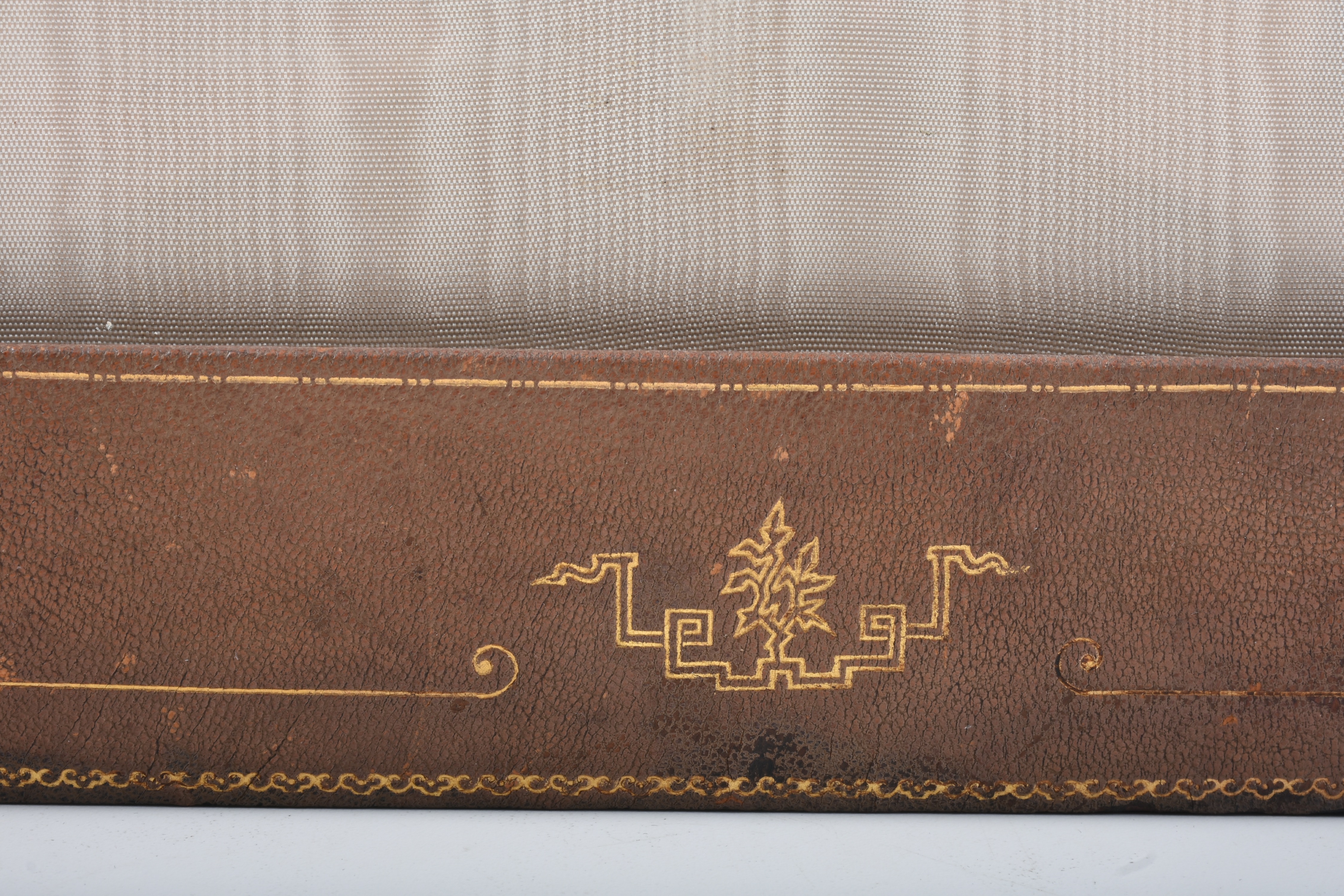 Art Deco Frame with Applied Carved Celedon Jade Scroll Weights