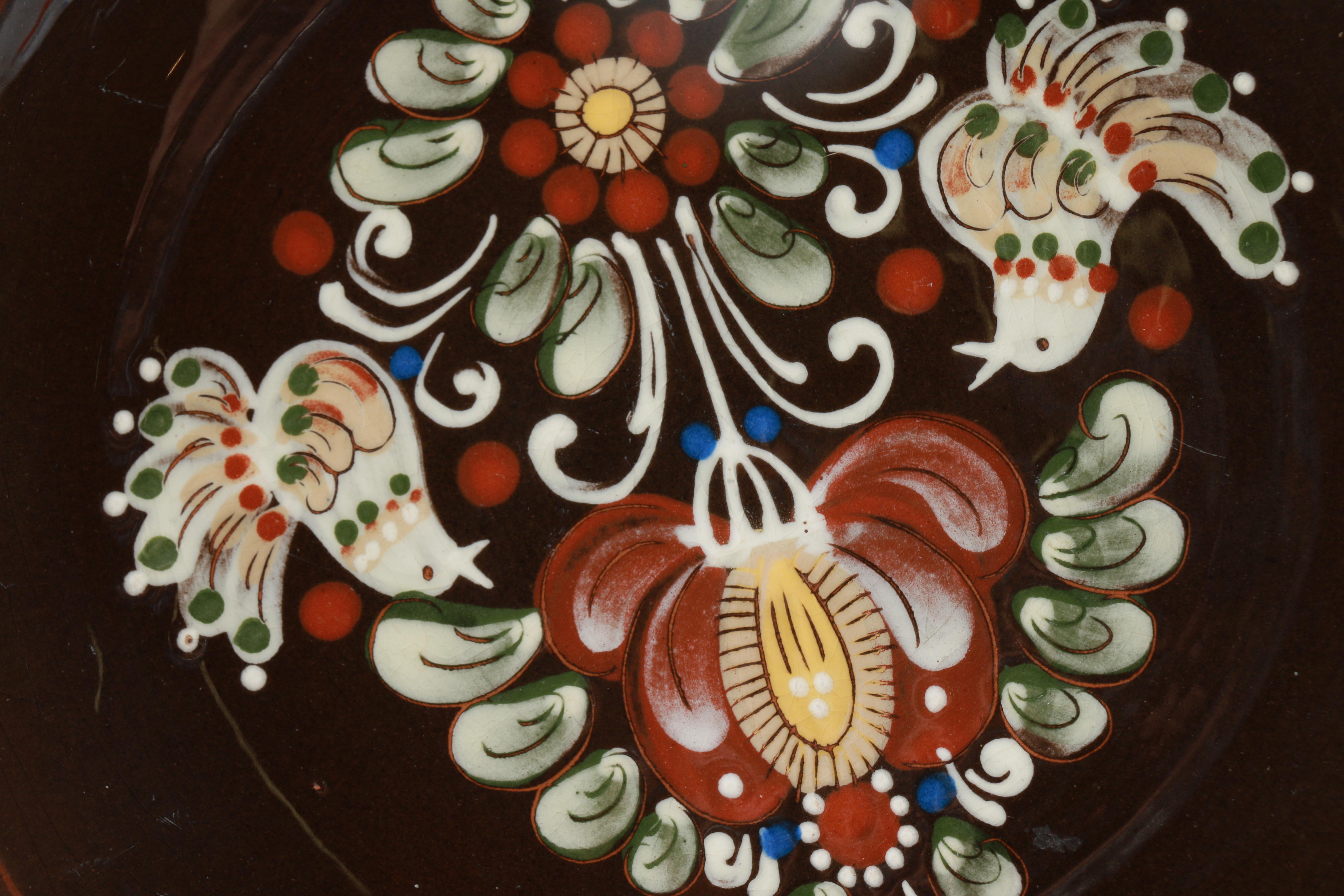 Hugo Kohler Biel Swiss Art Pottery Platter and Gmundner Keramik Dish