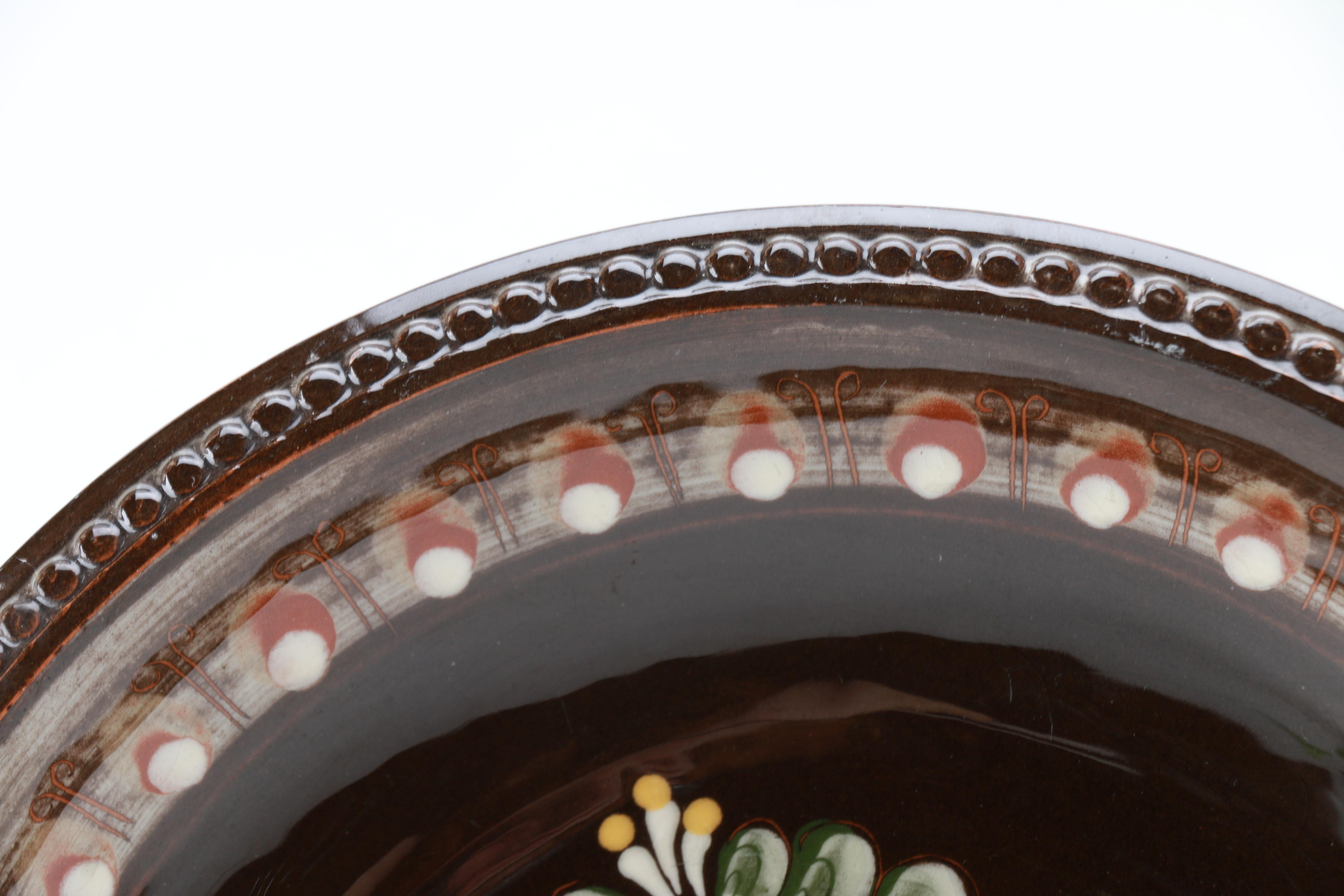 Hugo Kohler Biel Swiss Art Pottery Platter and Gmundner Keramik Dish