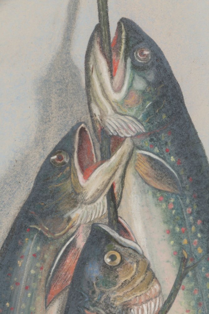 Hervey C. Keim Original Pastel on Paper Hunting Themed Drawings