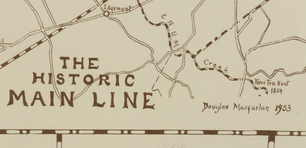 1953 Douglas MacFarlan Map of the Historic Main LIne of Pennsylvania
