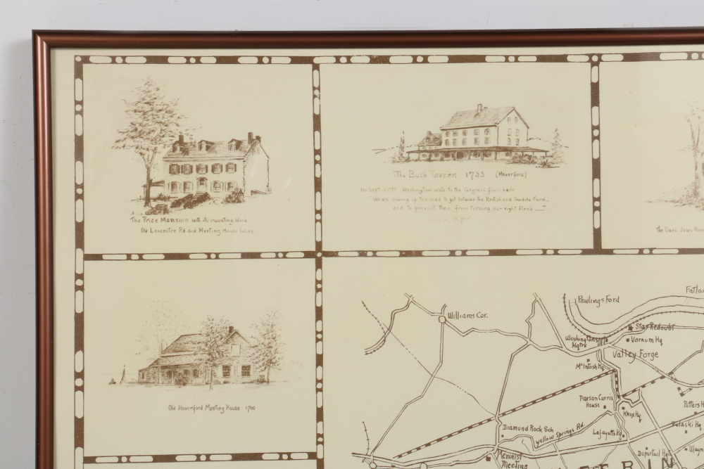 1953 Douglas MacFarlan Map of the Historic Main LIne of Pennsylvania