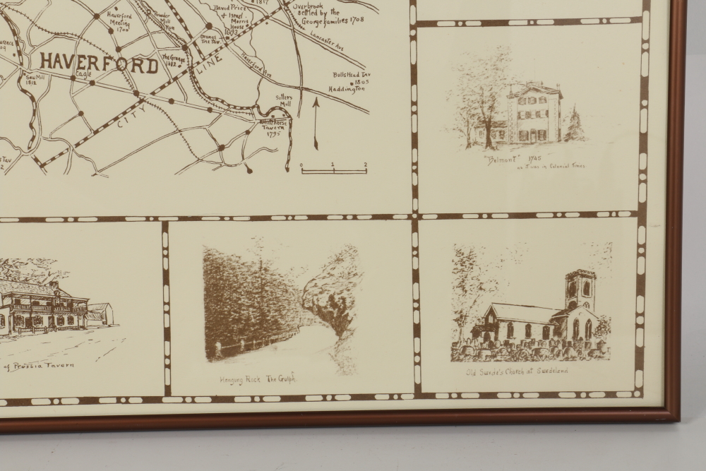 1953 Douglas MacFarlan Map of the Historic Main LIne of Pennsylvania