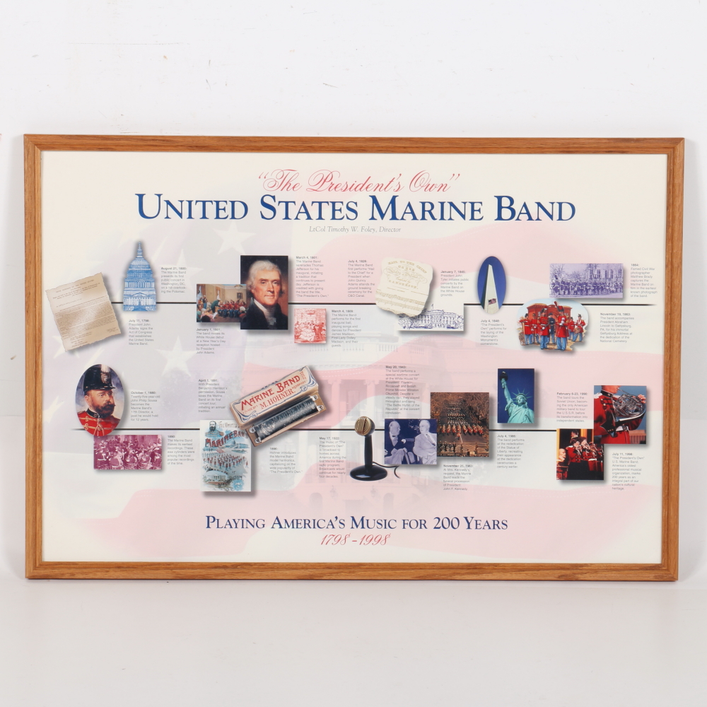Framed "The President's Own" United States Marine Band Poster