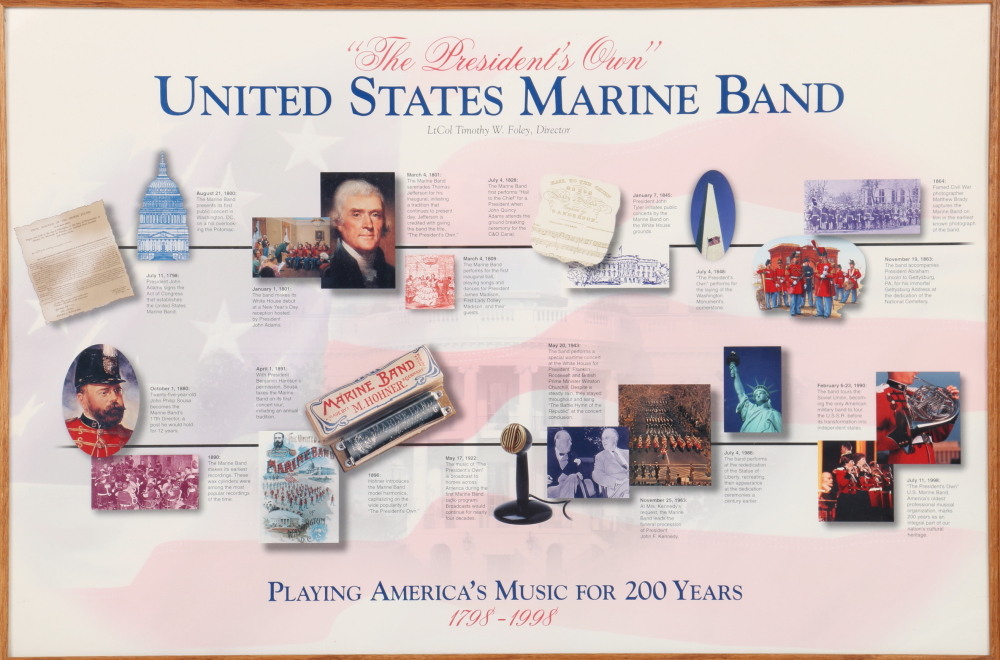 Framed "The President's Own" United States Marine Band Poster