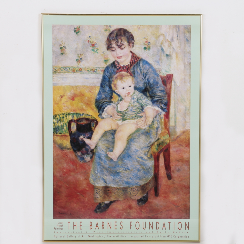 Barnes Foundation Offset Lithograph of "Jeune Mère" After Renoir