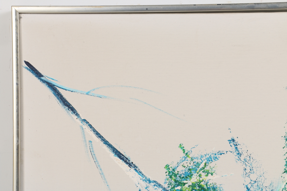 Marie Oil on Canvas Painting Stylized Leaves