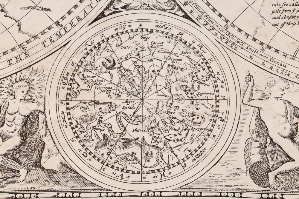 National Geographic Society Contemporary Print of a 17th Century World Map