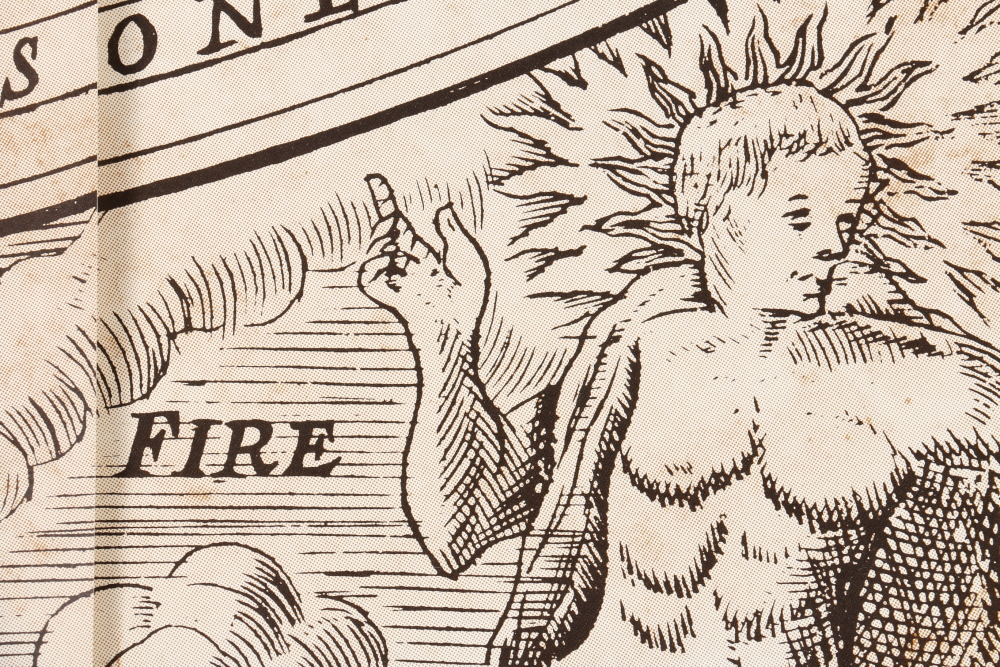 National Geographic Society Contemporary Print of a 17th Century World Map