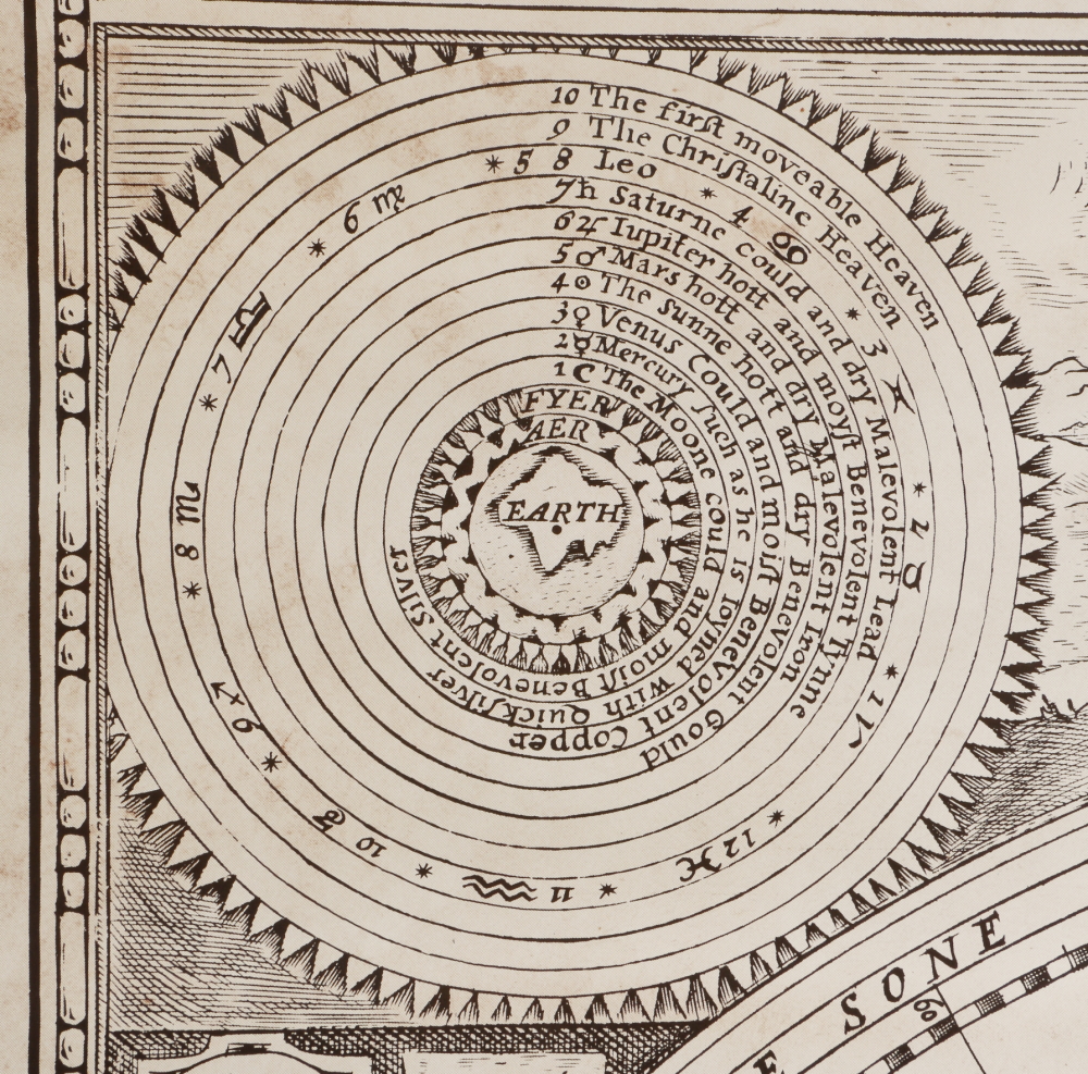 National Geographic Society Contemporary Print of a 17th Century World Map