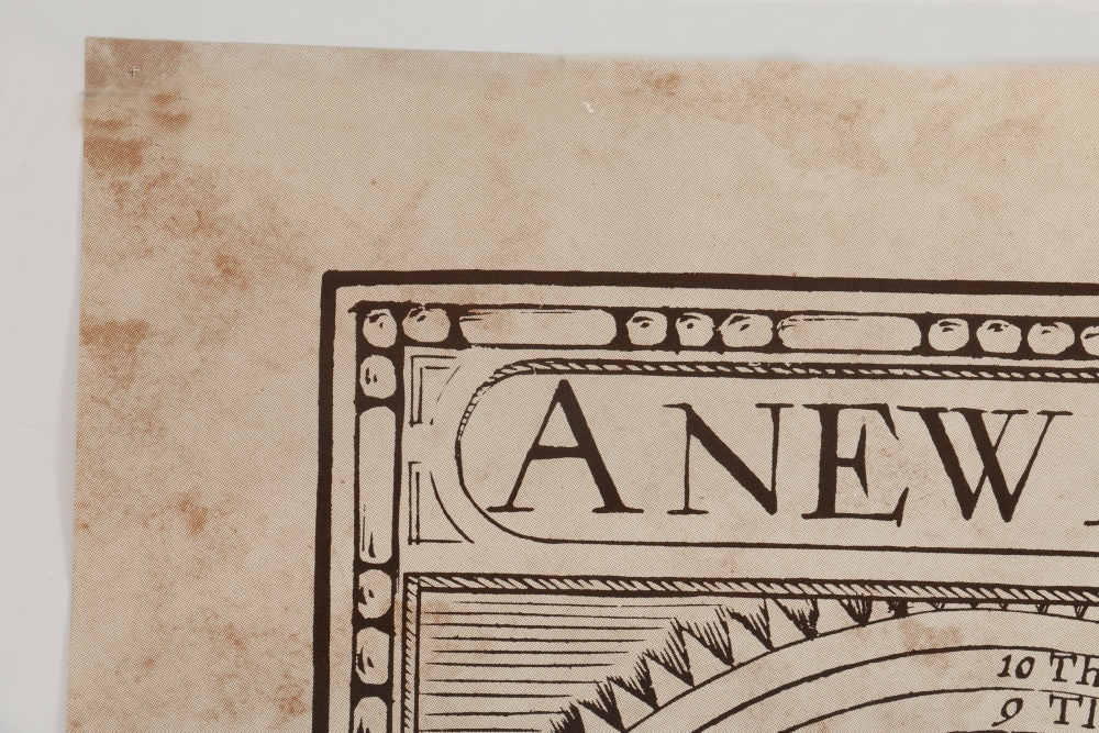 National Geographic Society Contemporary Print of a 17th Century World Map