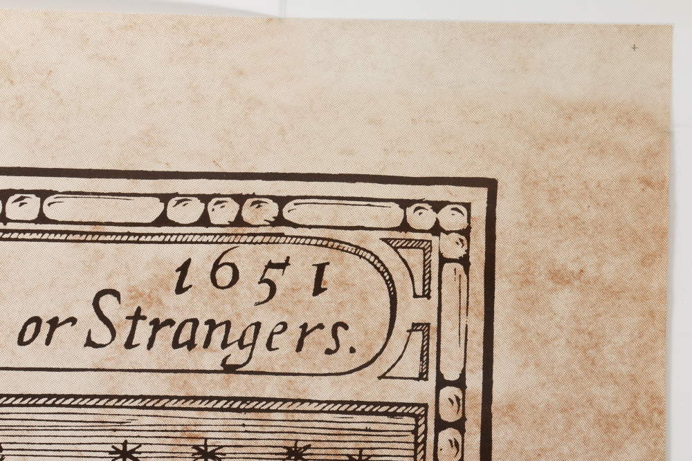 National Geographic Society Contemporary Print of a 17th Century World Map