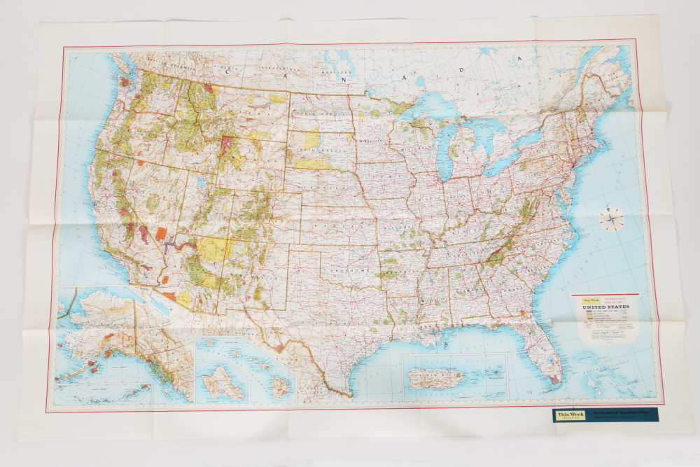 Paper Maps Featuring Rand McNally Map of the United States