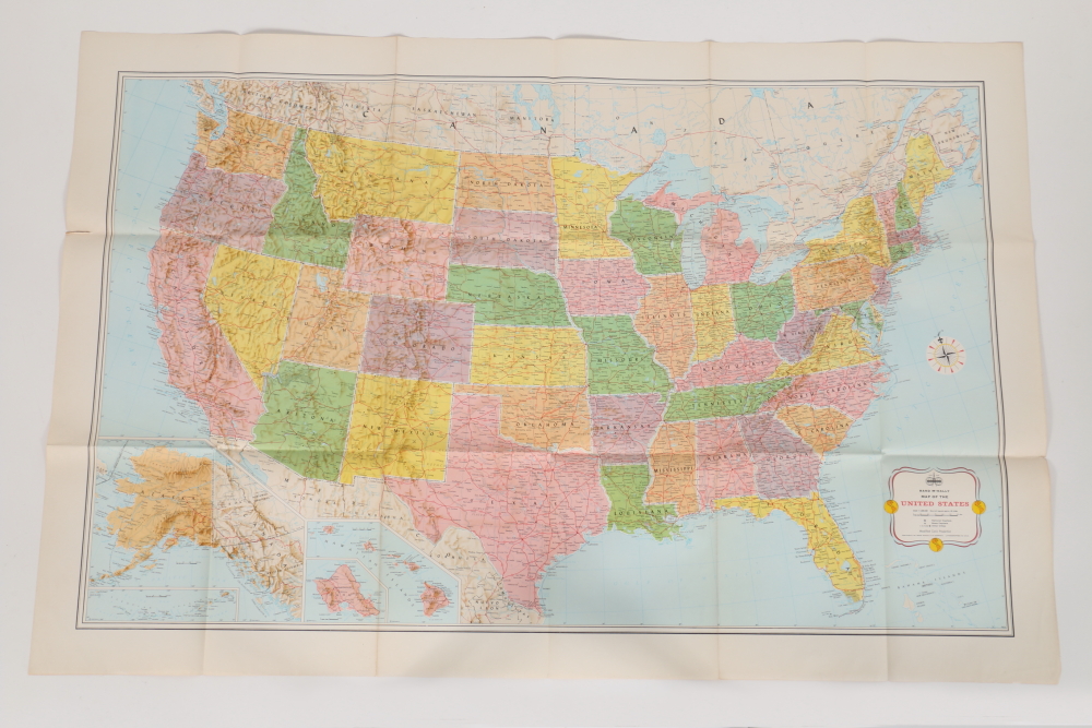 Paper Maps Featuring Rand McNally Map of the United States
