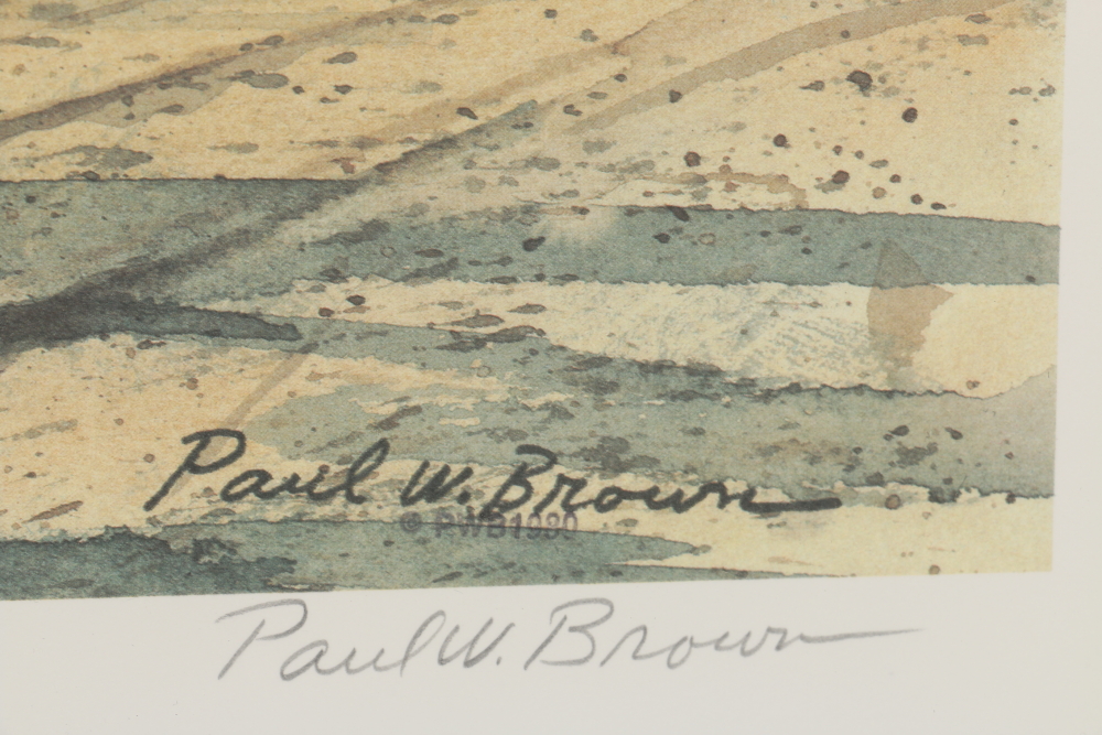 Paul W. Brown Limited Edition Offset Lithograph "Back Roads, U.S.A."