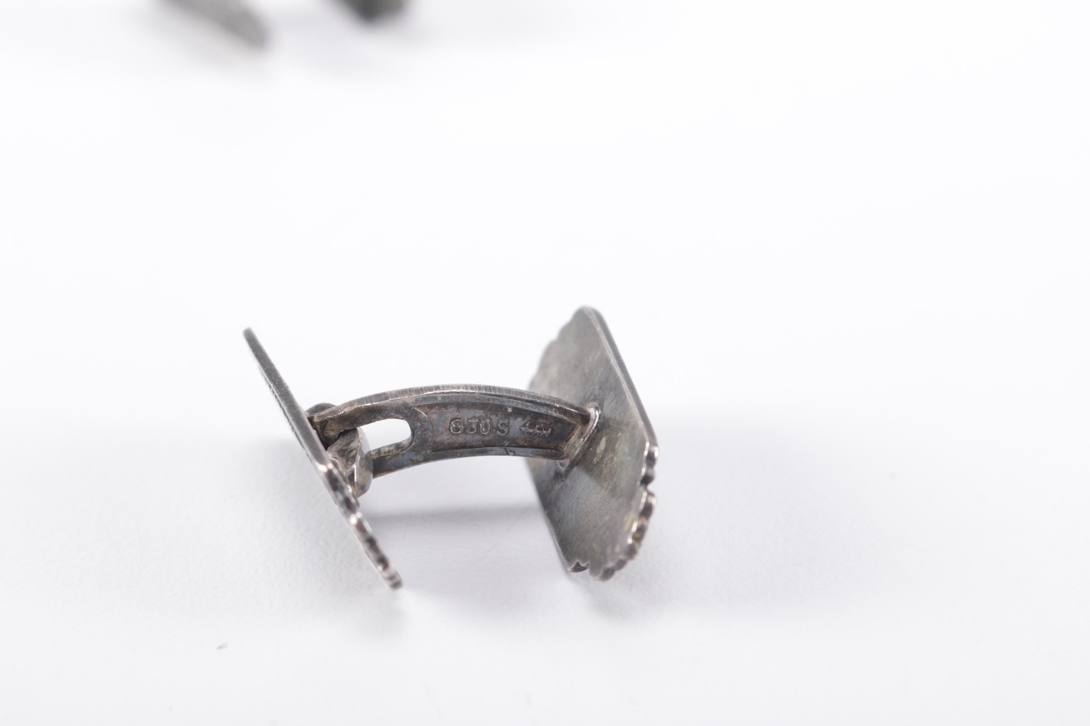 Saethers Gull Norwegian 830 Silver Cufflinks and Wooden Box