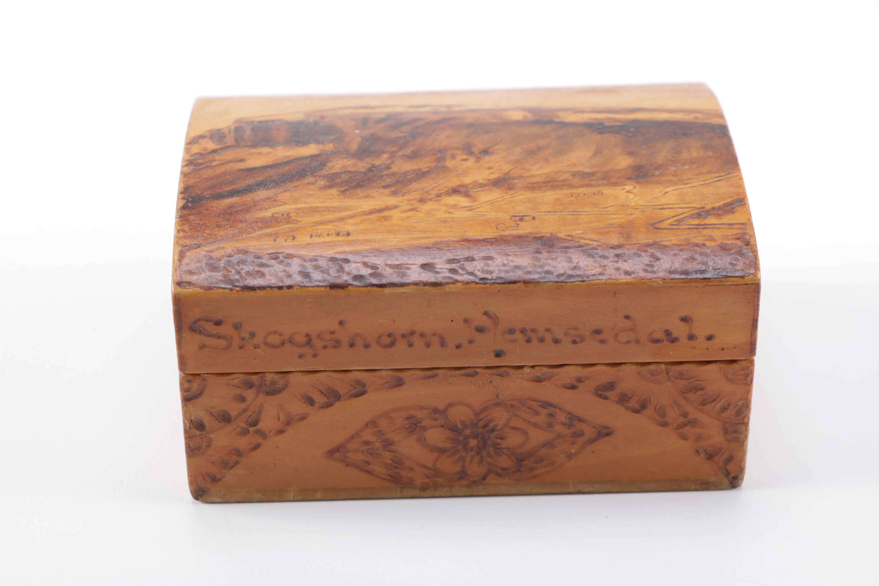 Saethers Gull Norwegian 830 Silver Cufflinks and Wooden Box