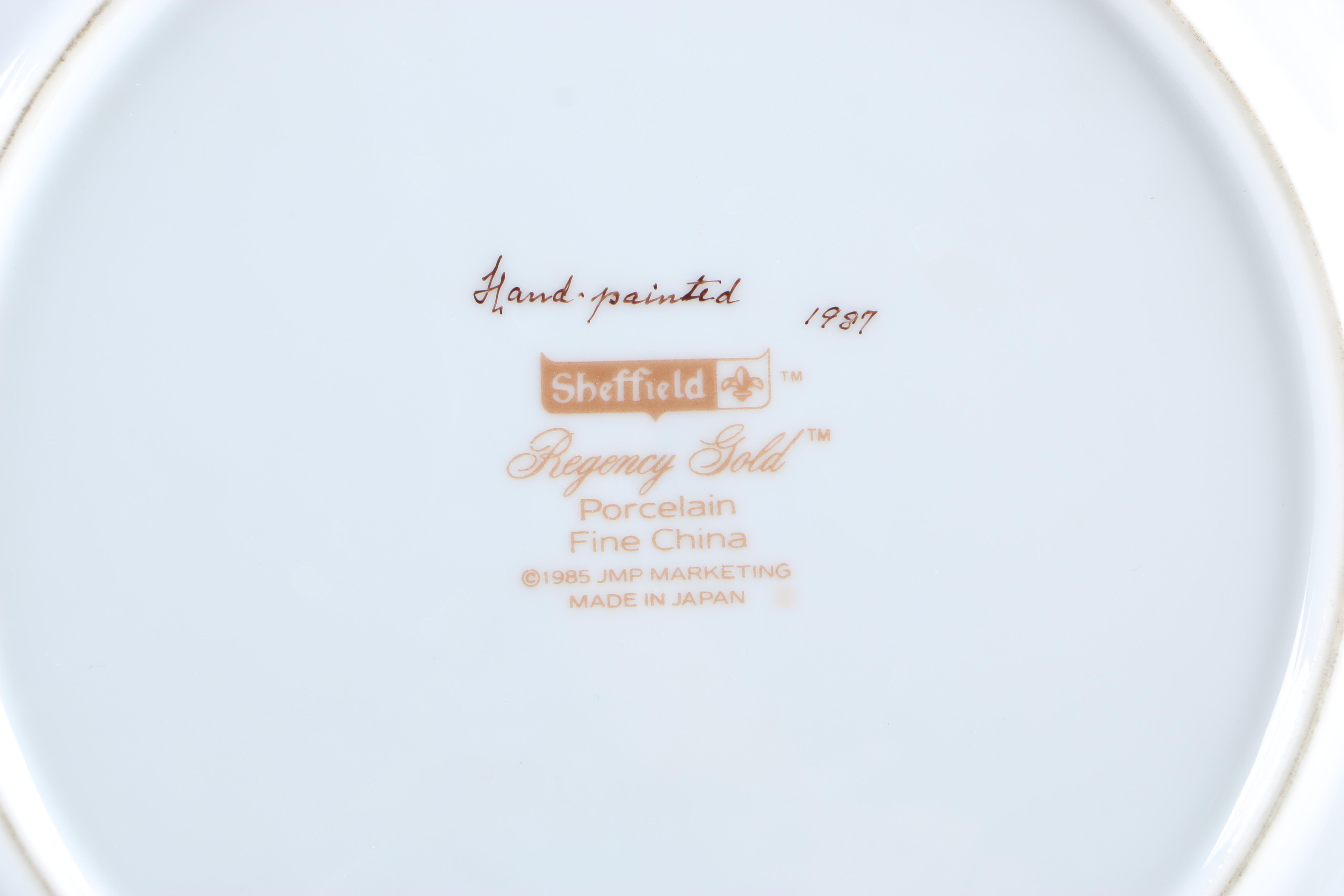 Enameled Paintings of Flemish Landmarks on Porcelain Plates