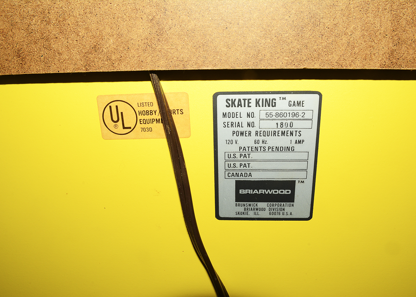 1970s Briarwood "Skate King" Home Pinball Machine