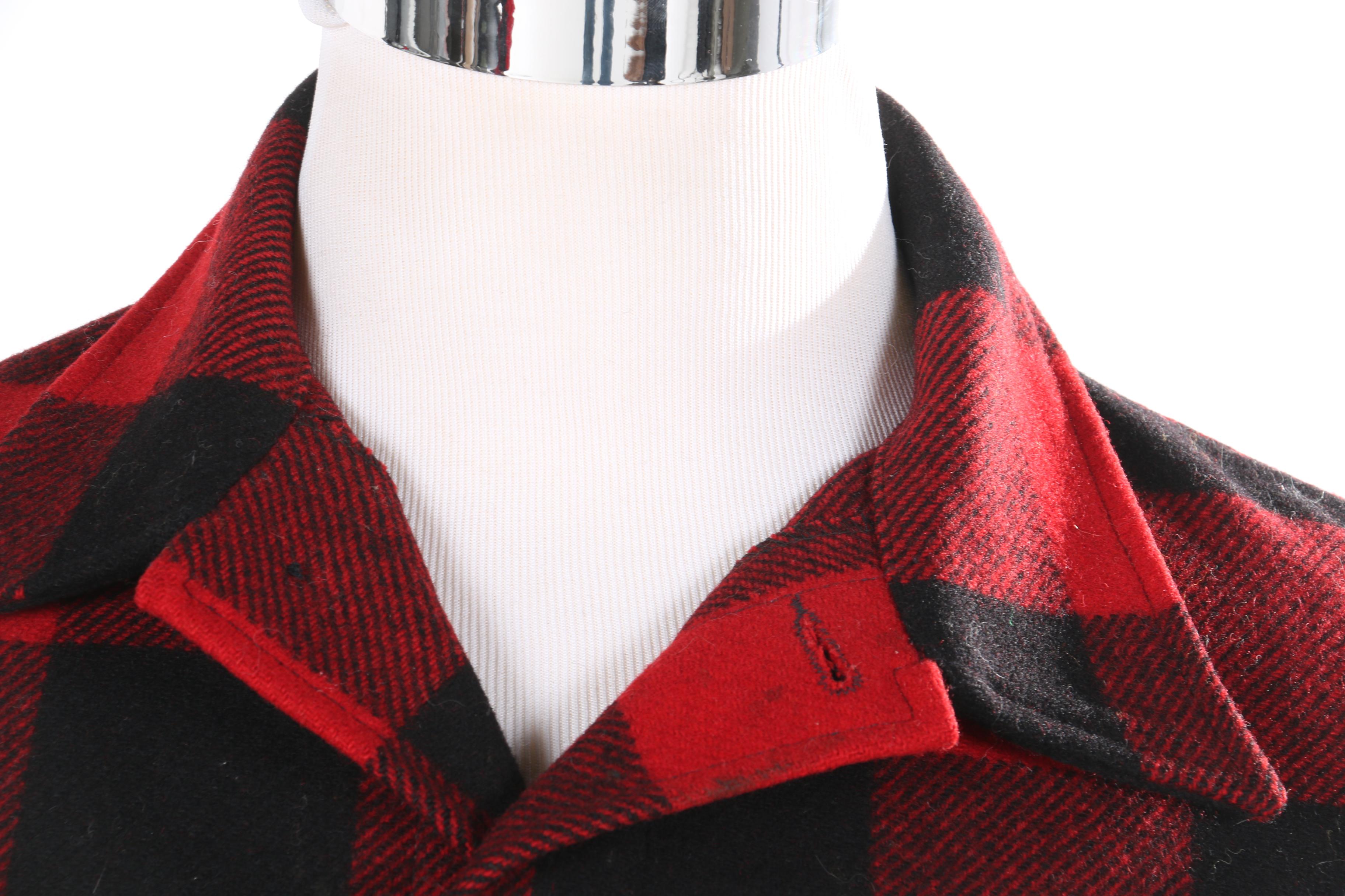 Pendelton Red and Black Plaid Wool Jacket and Various Scarves