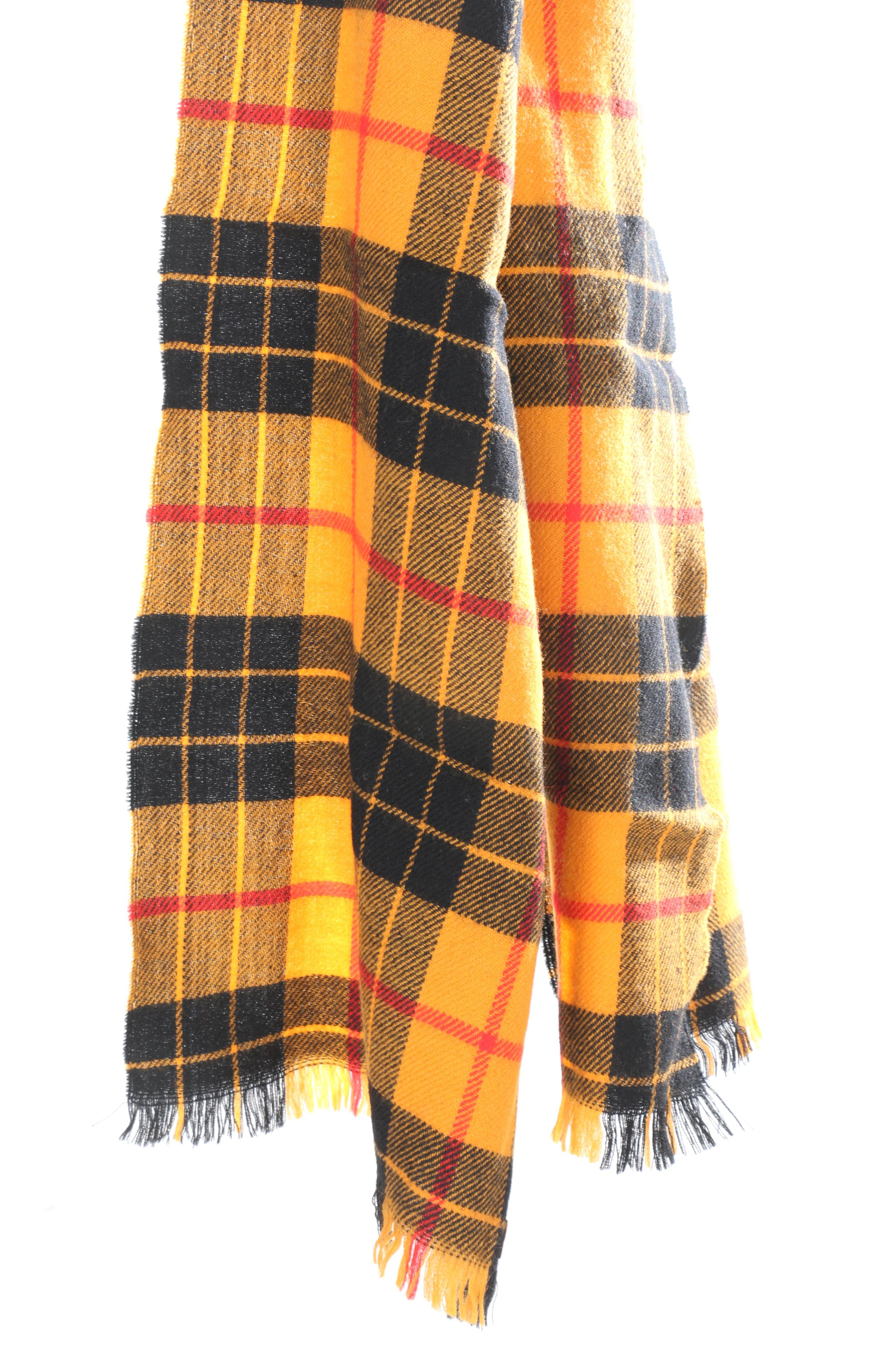 Pendelton Red and Black Plaid Wool Jacket and Various Scarves