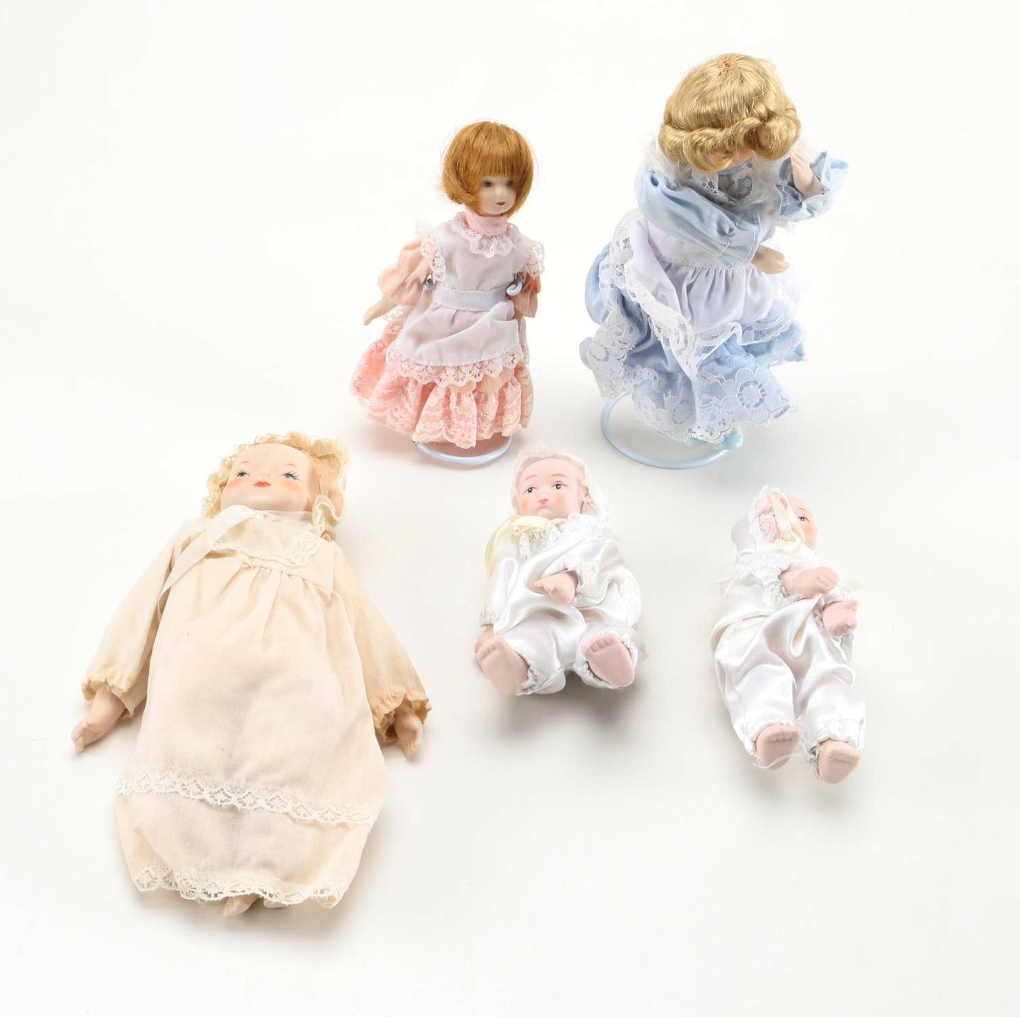 Vintage Hand-Painted Porcelain Dolls