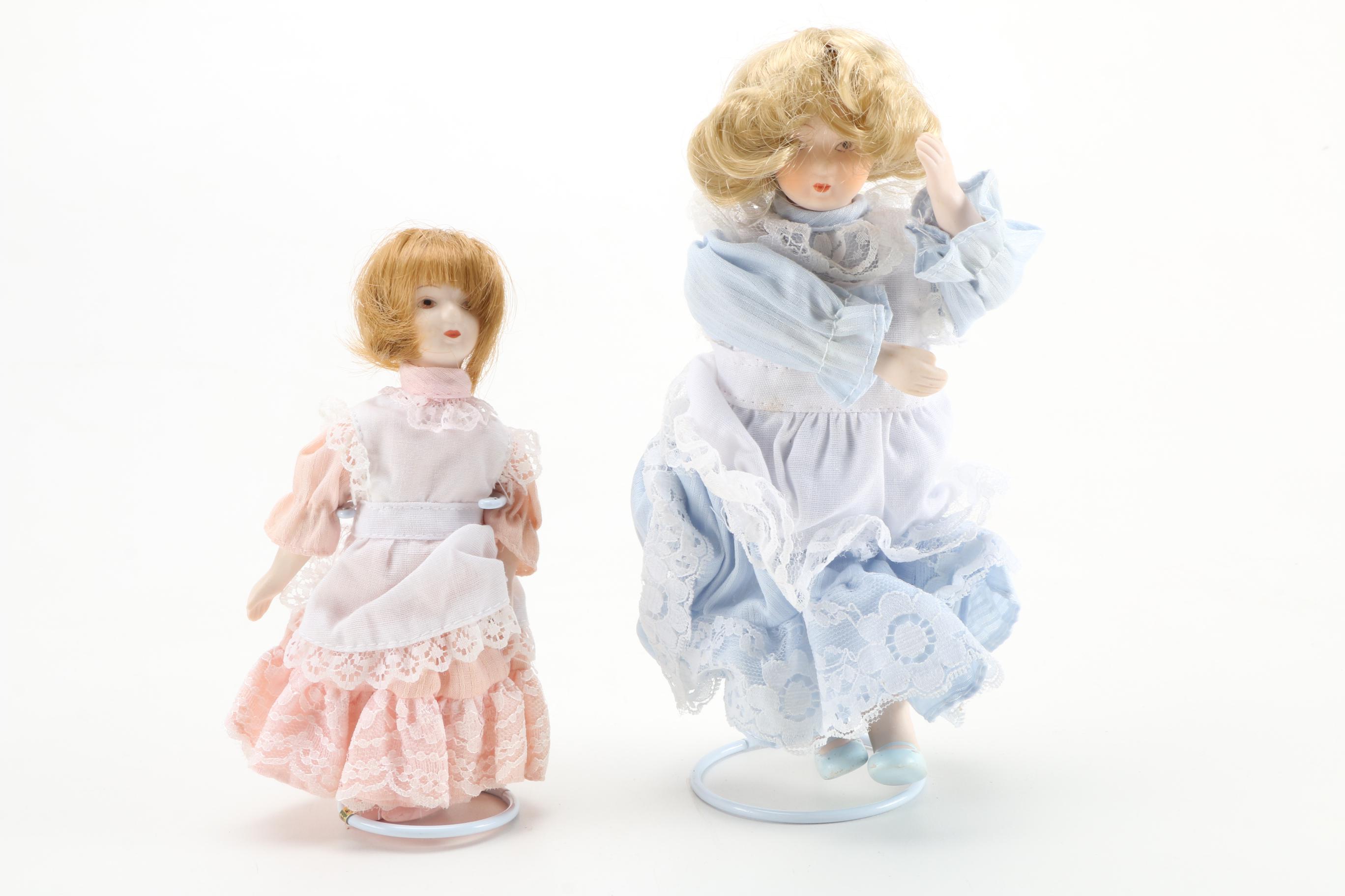Vintage Hand-Painted Porcelain Dolls