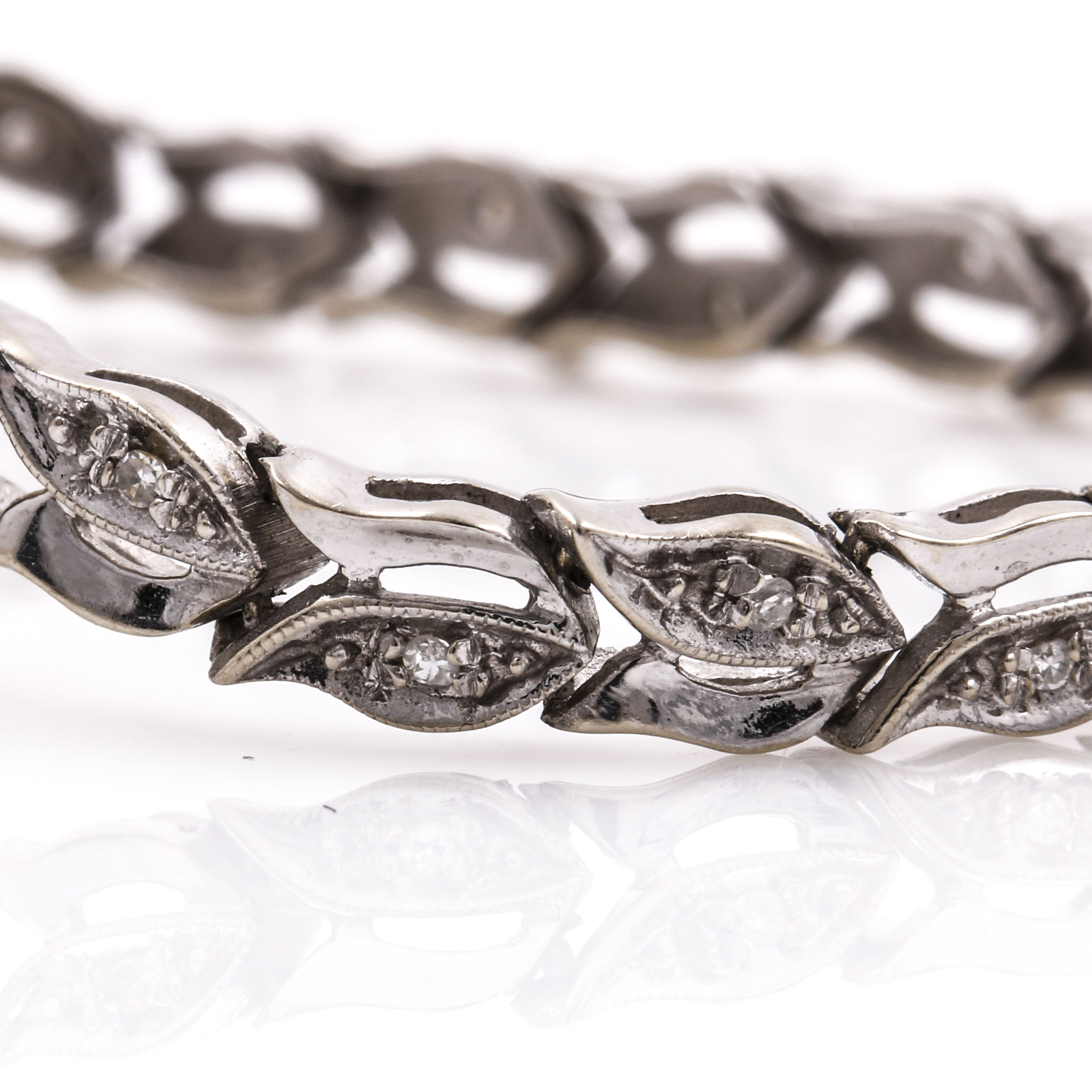 Elgin 14K White Gold and Diamond Watch