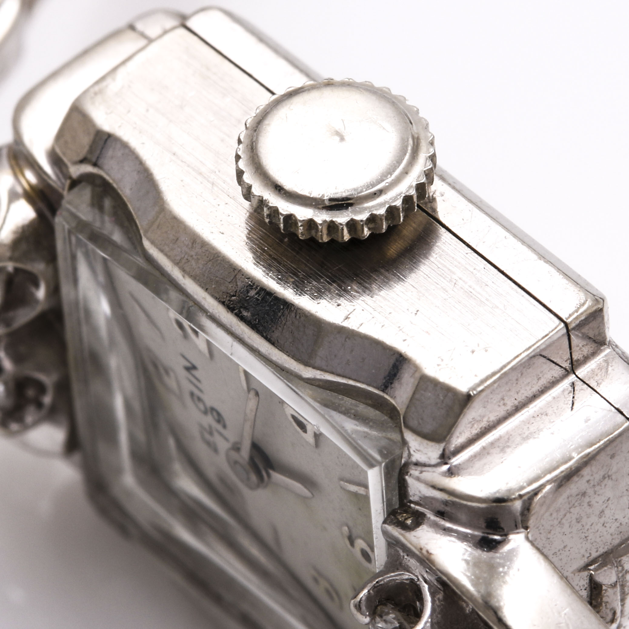 Elgin 14K White Gold and Diamond Watch